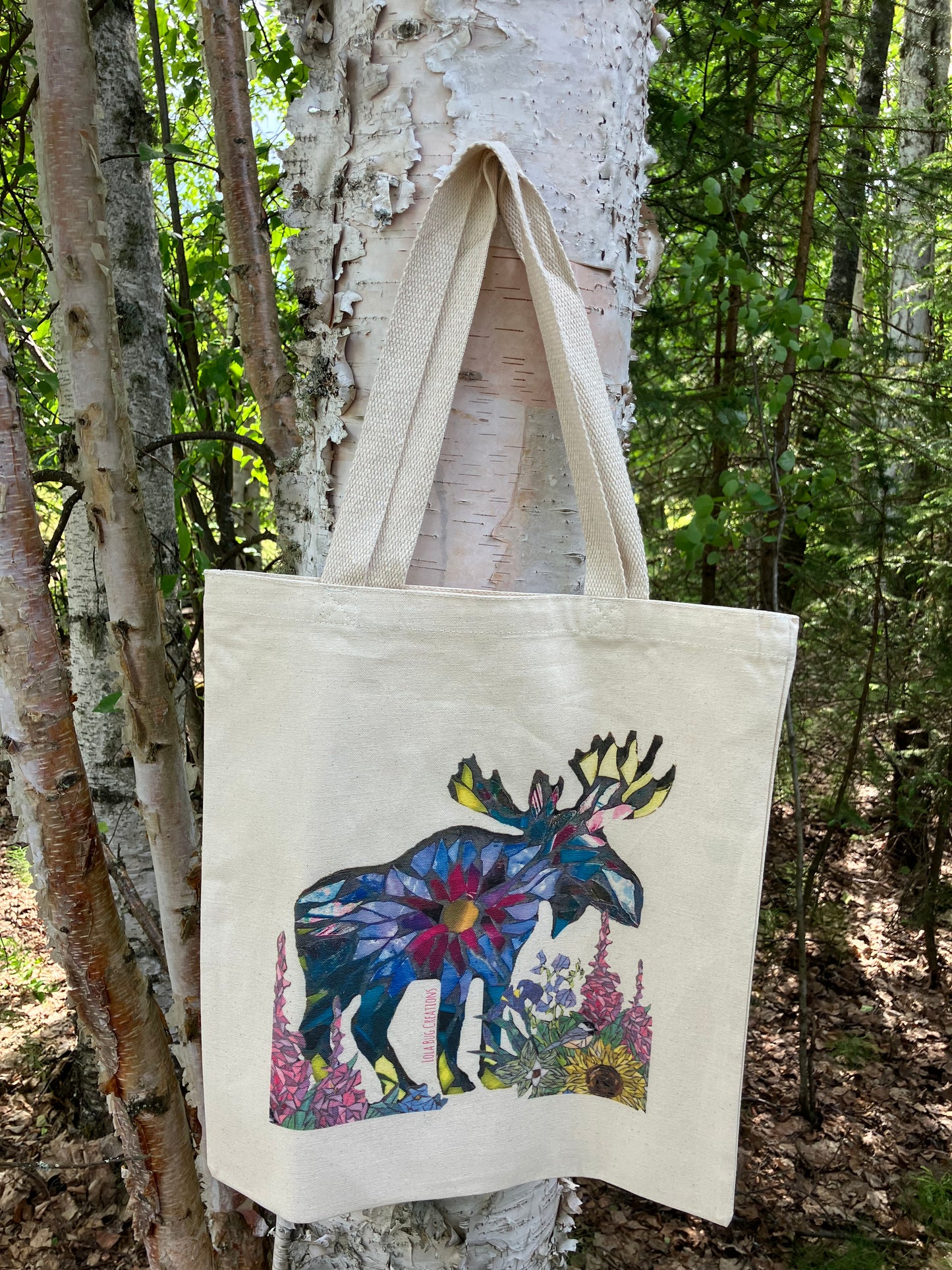 Colorful Moose Tote Bag
