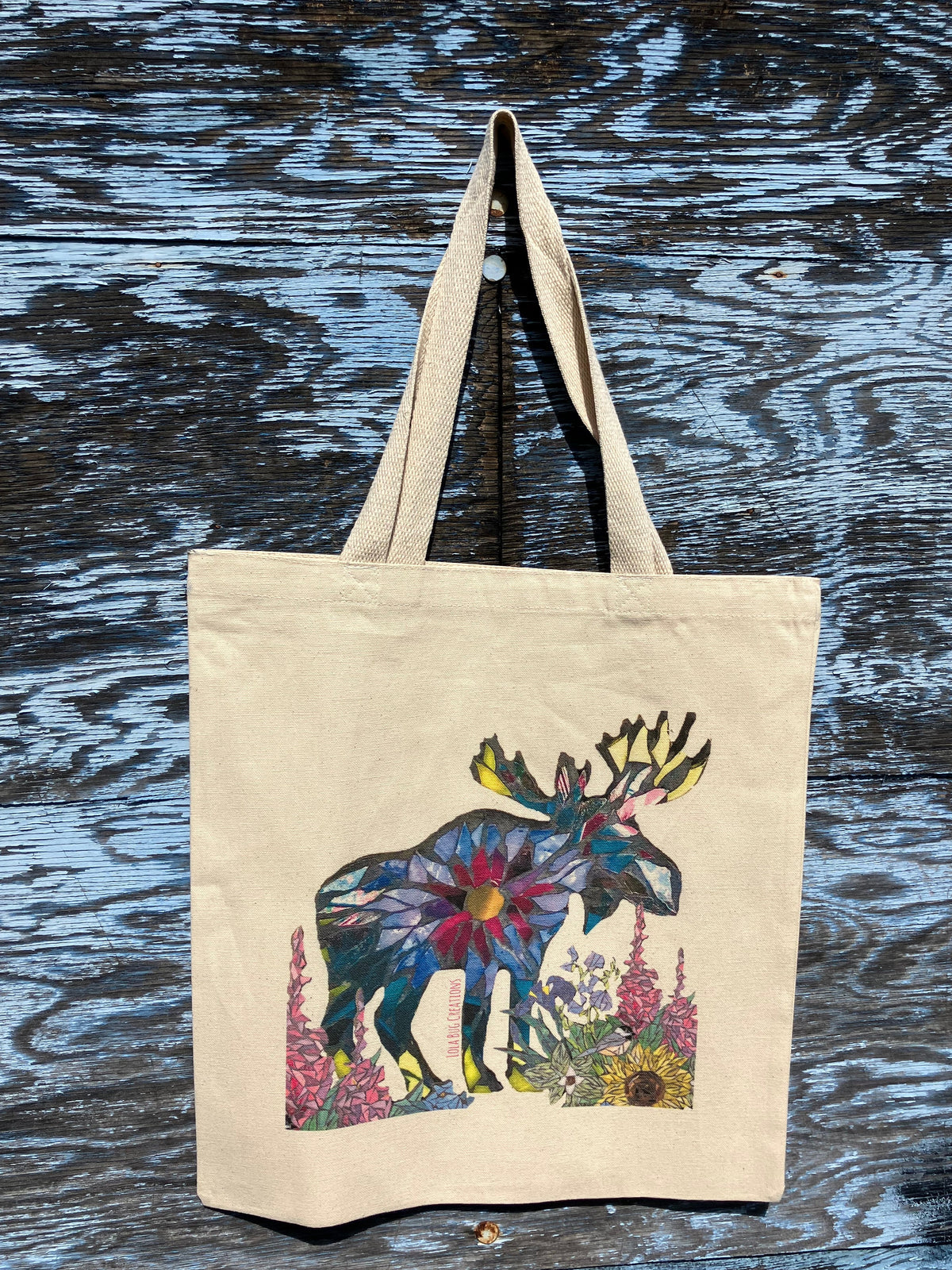 Colorful Moose Tote Bag