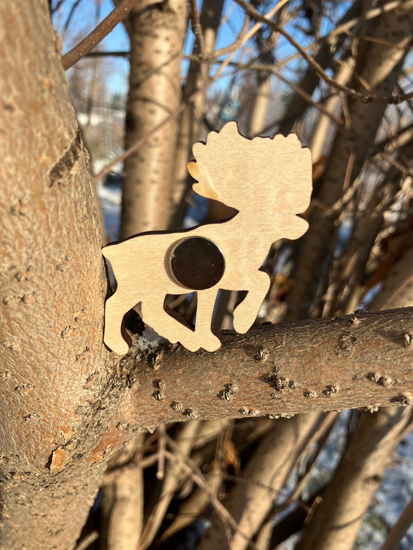 Caribou Wood Magnet