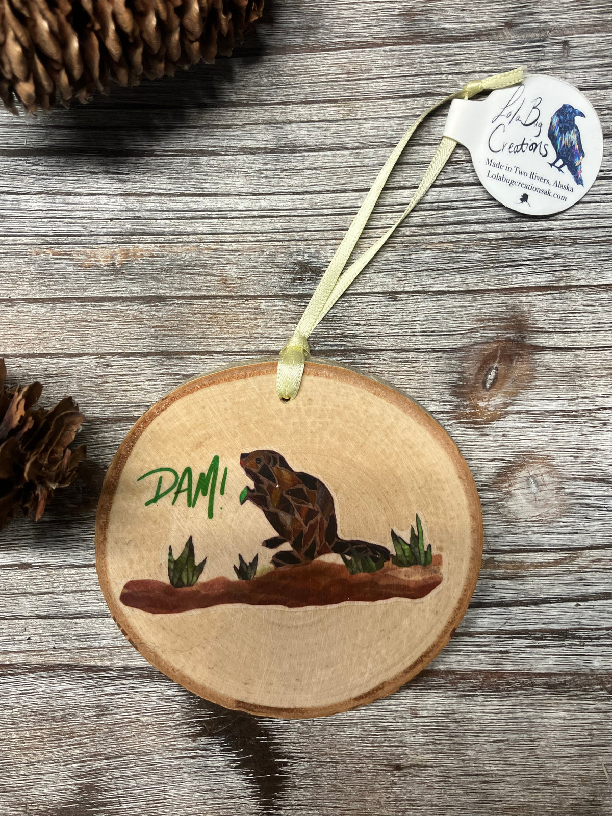 Beaver Dam! Birch Ornament