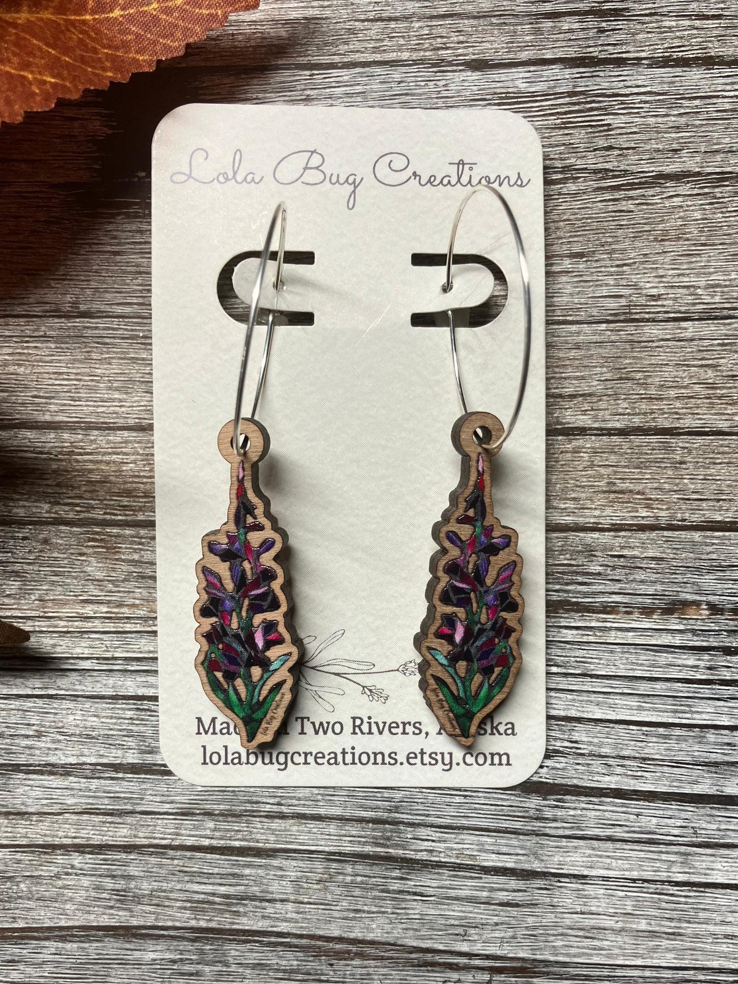 Fireweed Wood Earrings