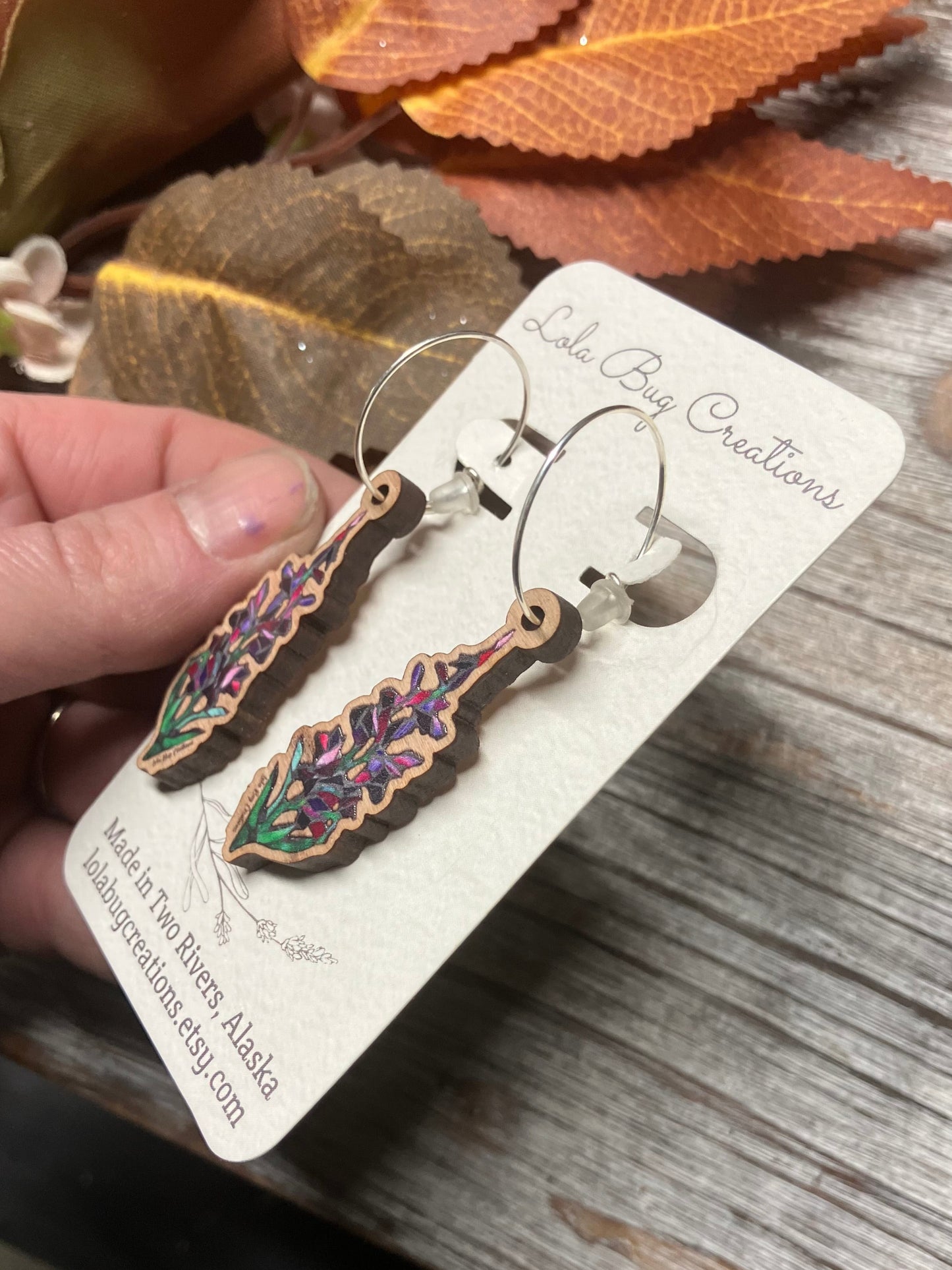 Fireweed Wood Earrings