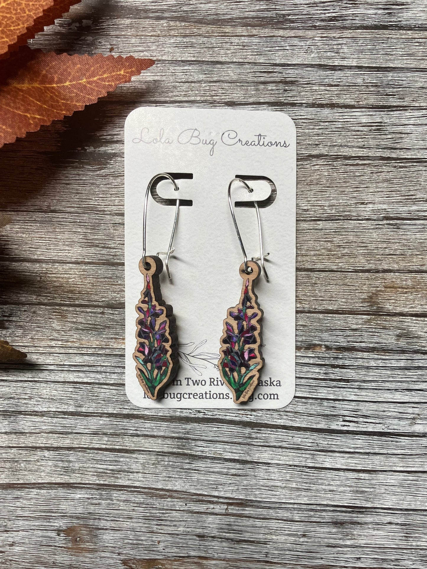 Fireweed Wood Earrings