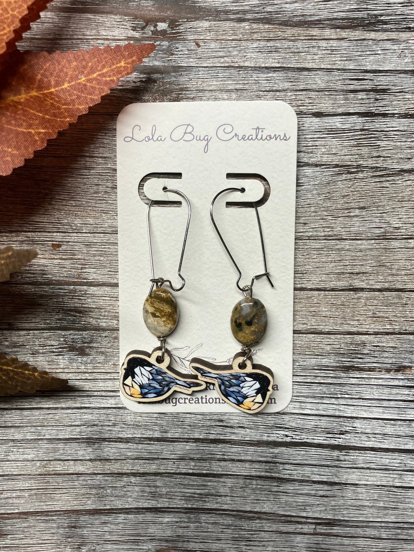 Chickadee Wood Earrings