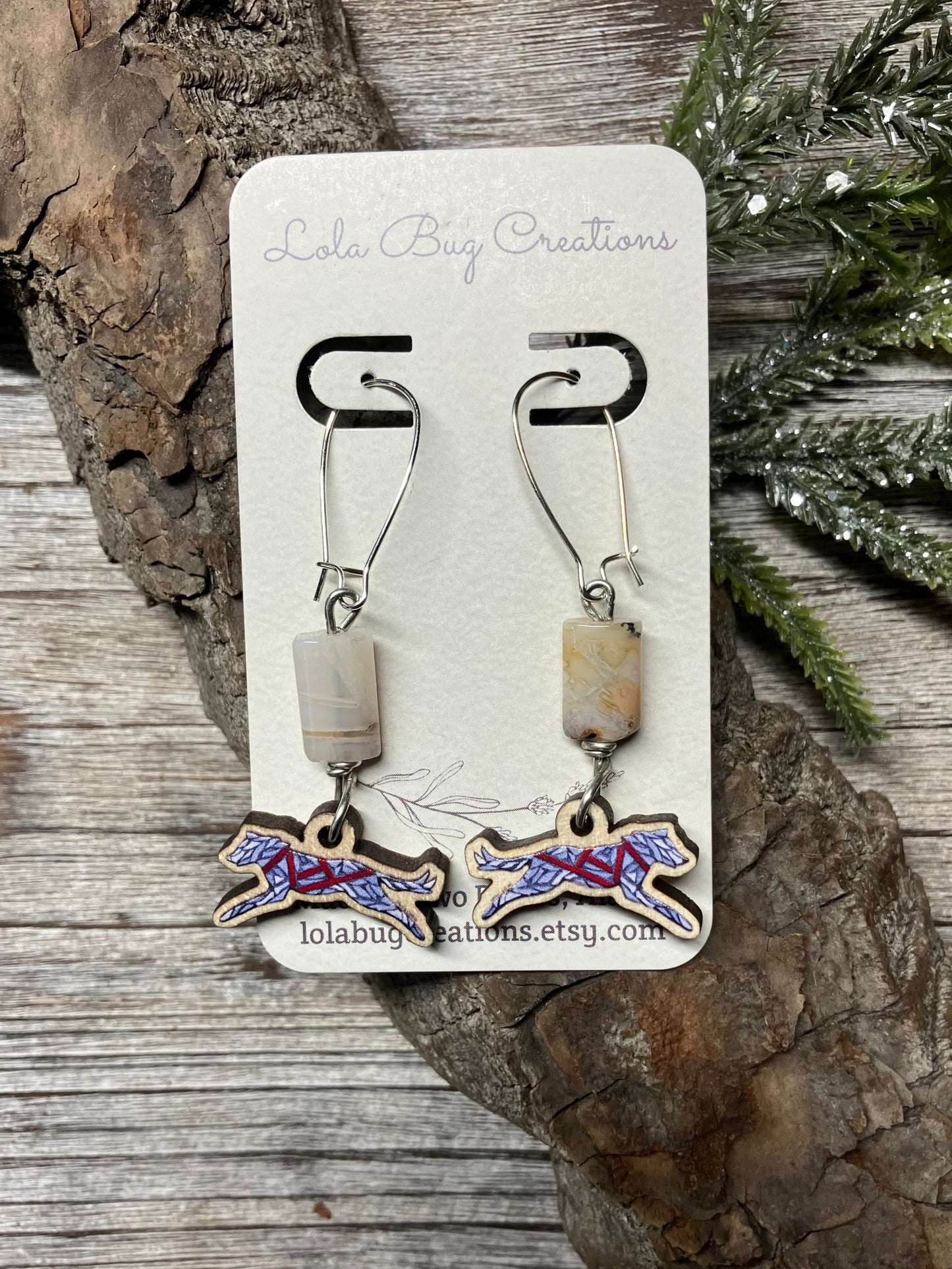 Husky Wood Earrings