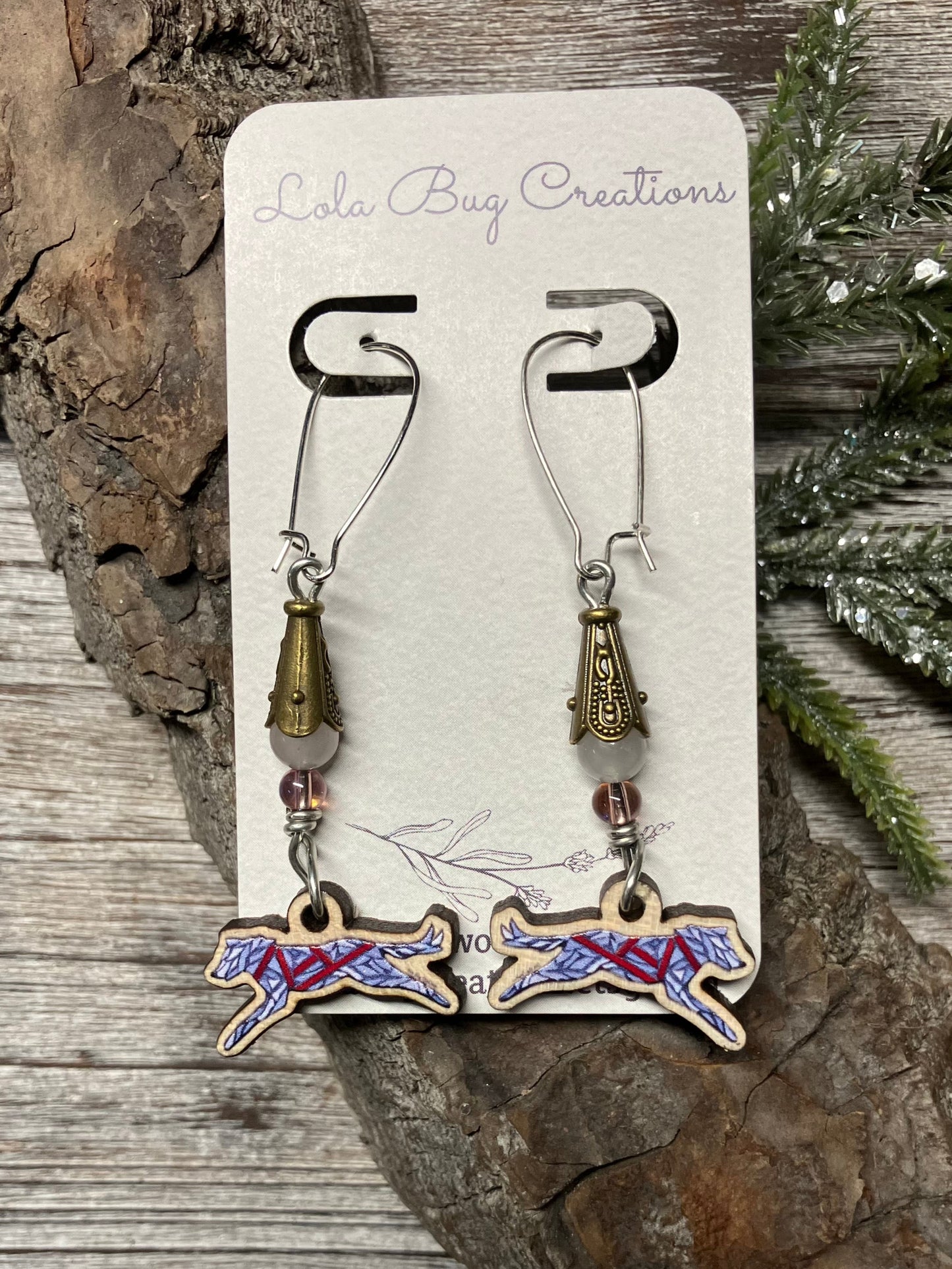 Husky Wood Earrings