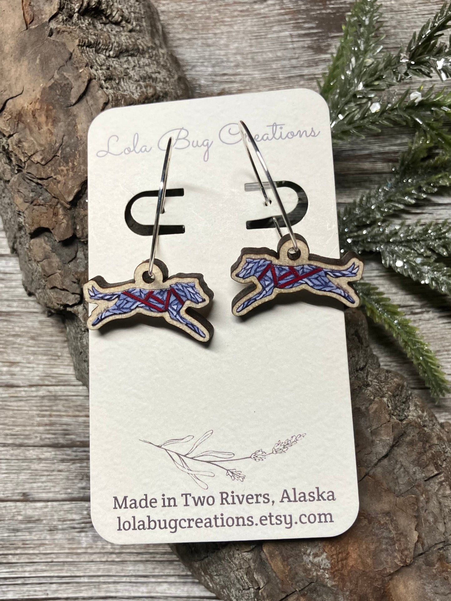 Husky Wood Earrings
