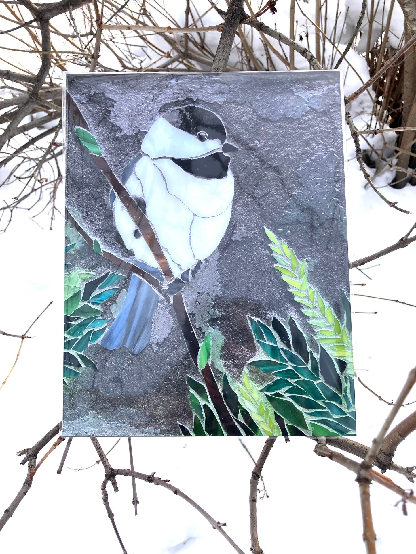 Chickadee Mosaic Print