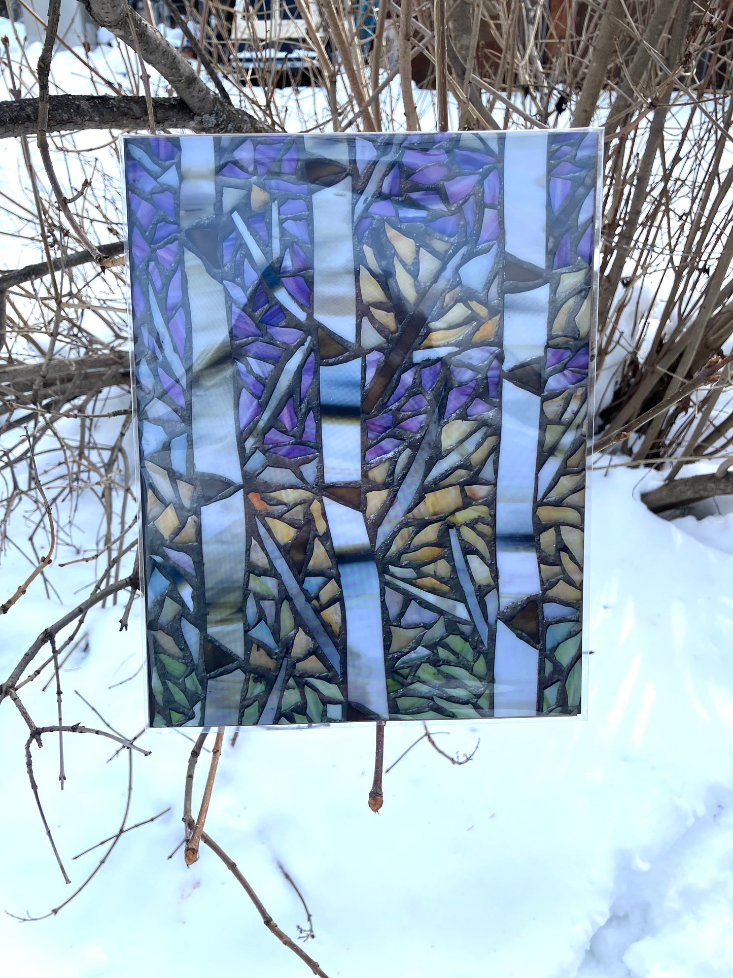 Whimsical Birch Trees Mosaic Print
