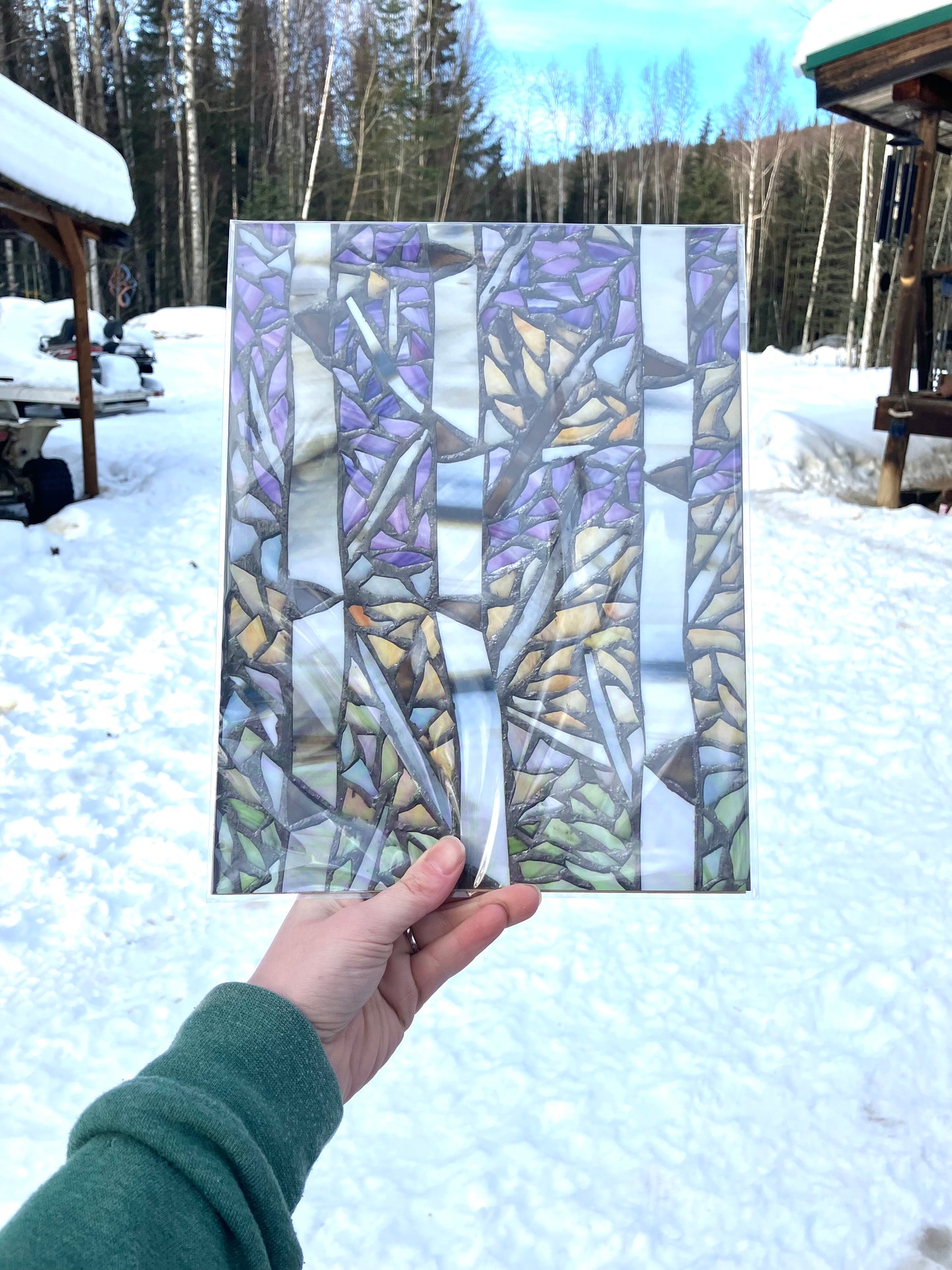 Whimsical Birch Trees Mosaic Print