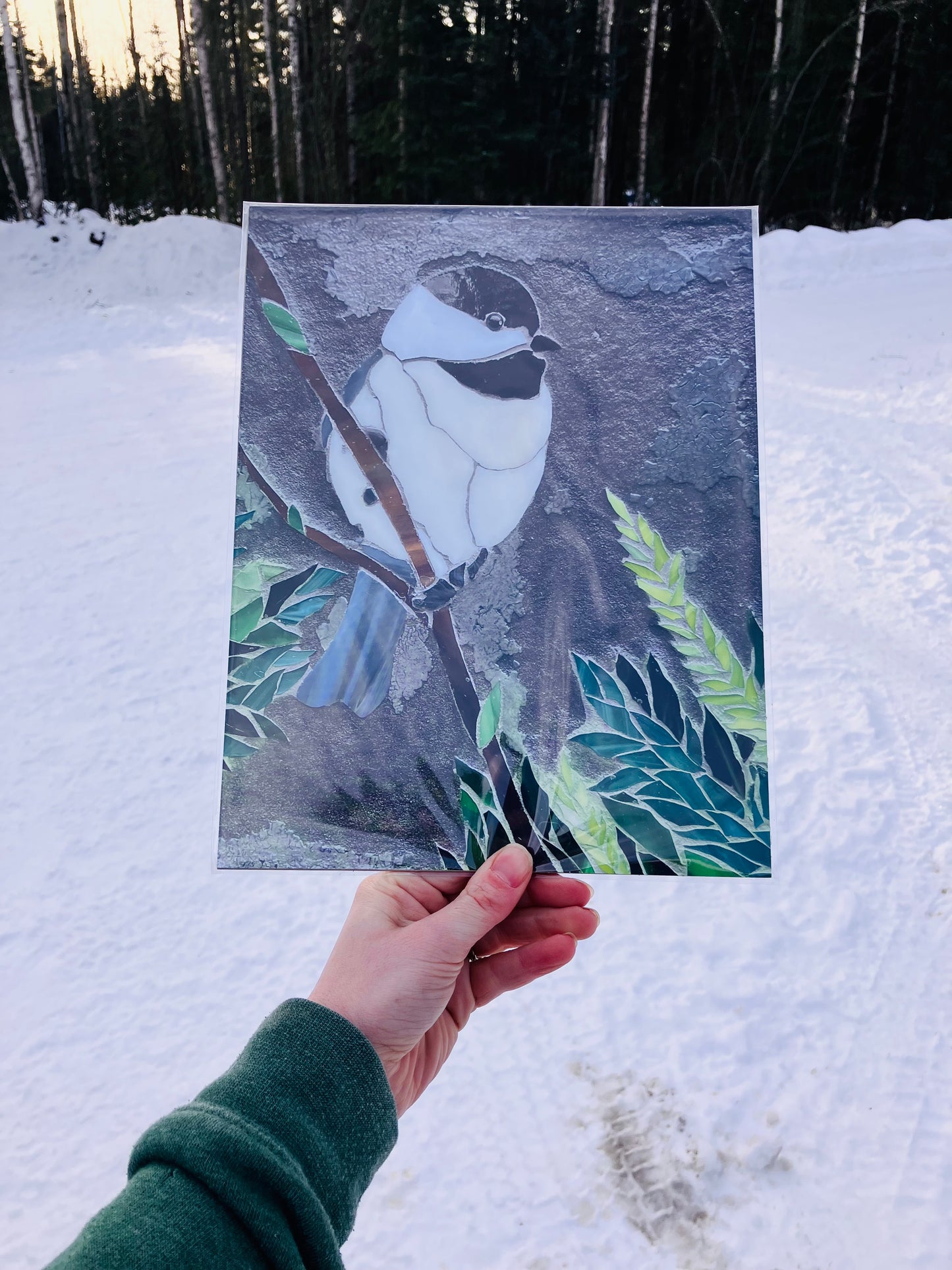 Chickadee Mosaic Print