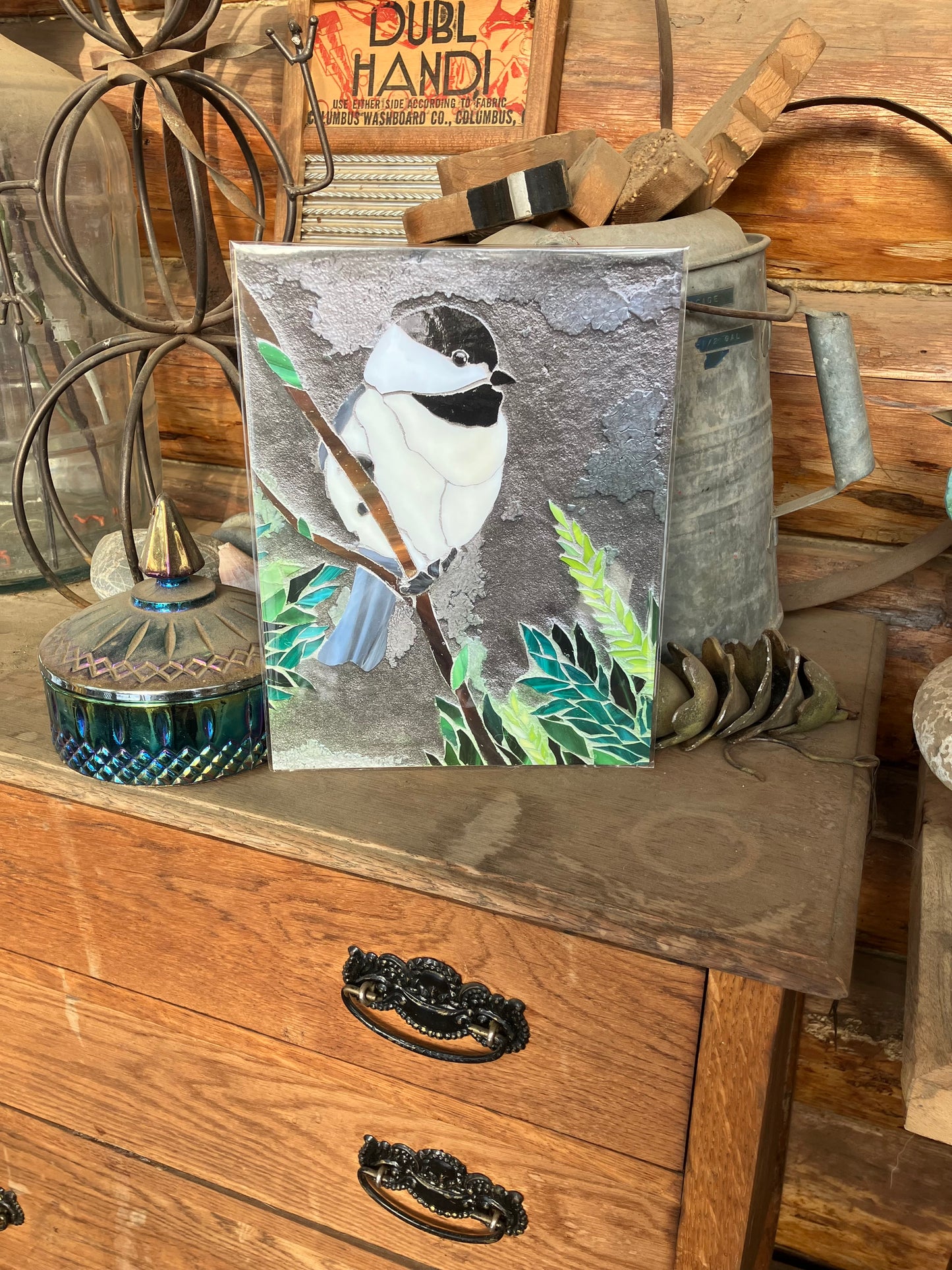 Chickadee Mosaic Print