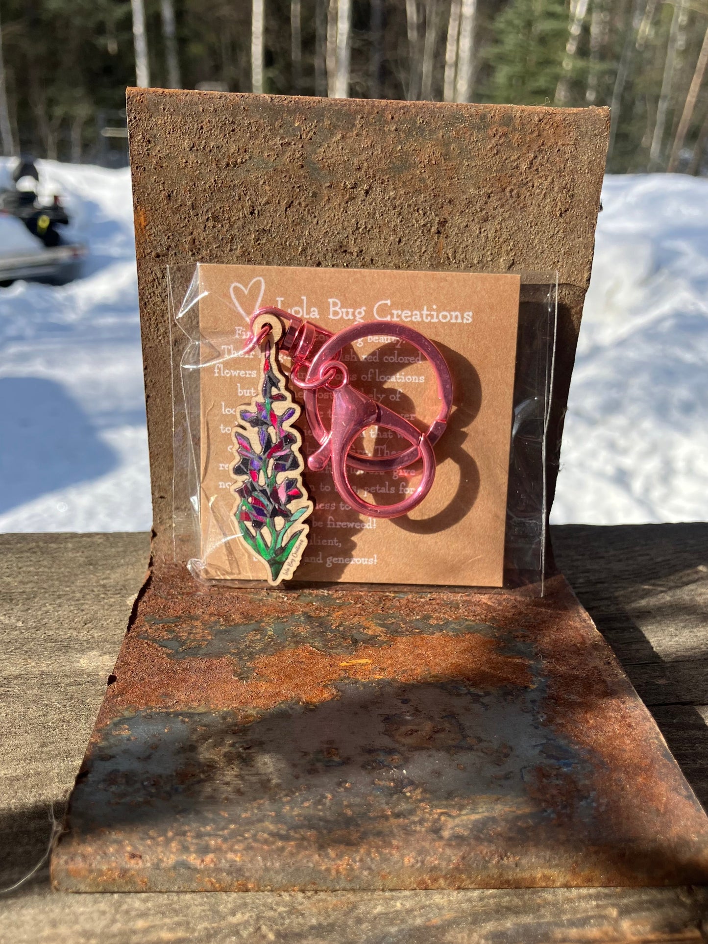 Fireweed Wood Keychain