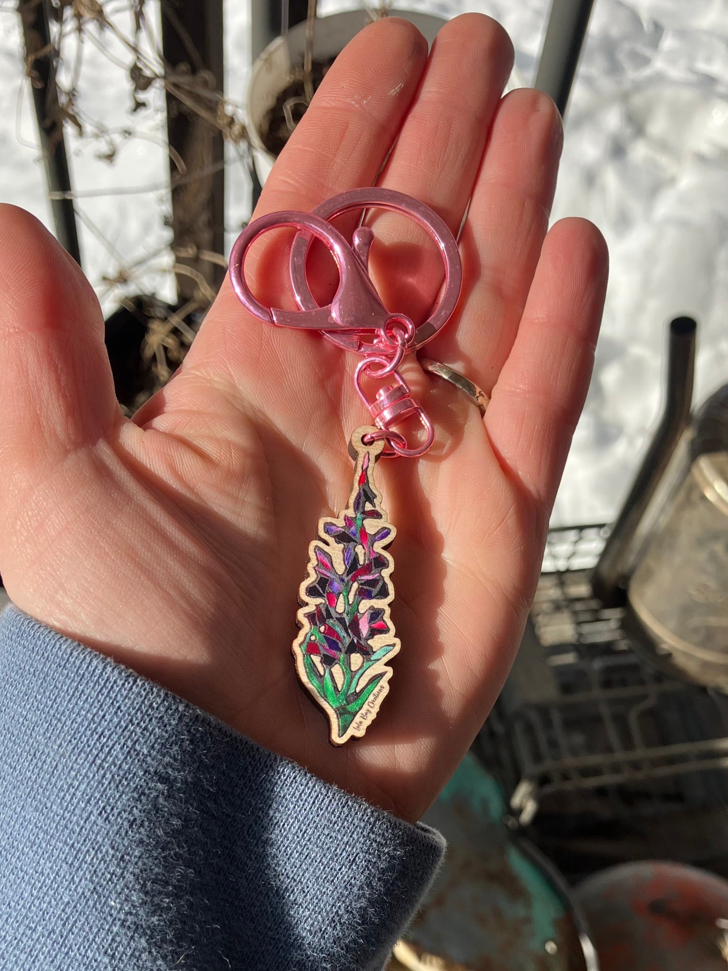 Fireweed Wood Keychain