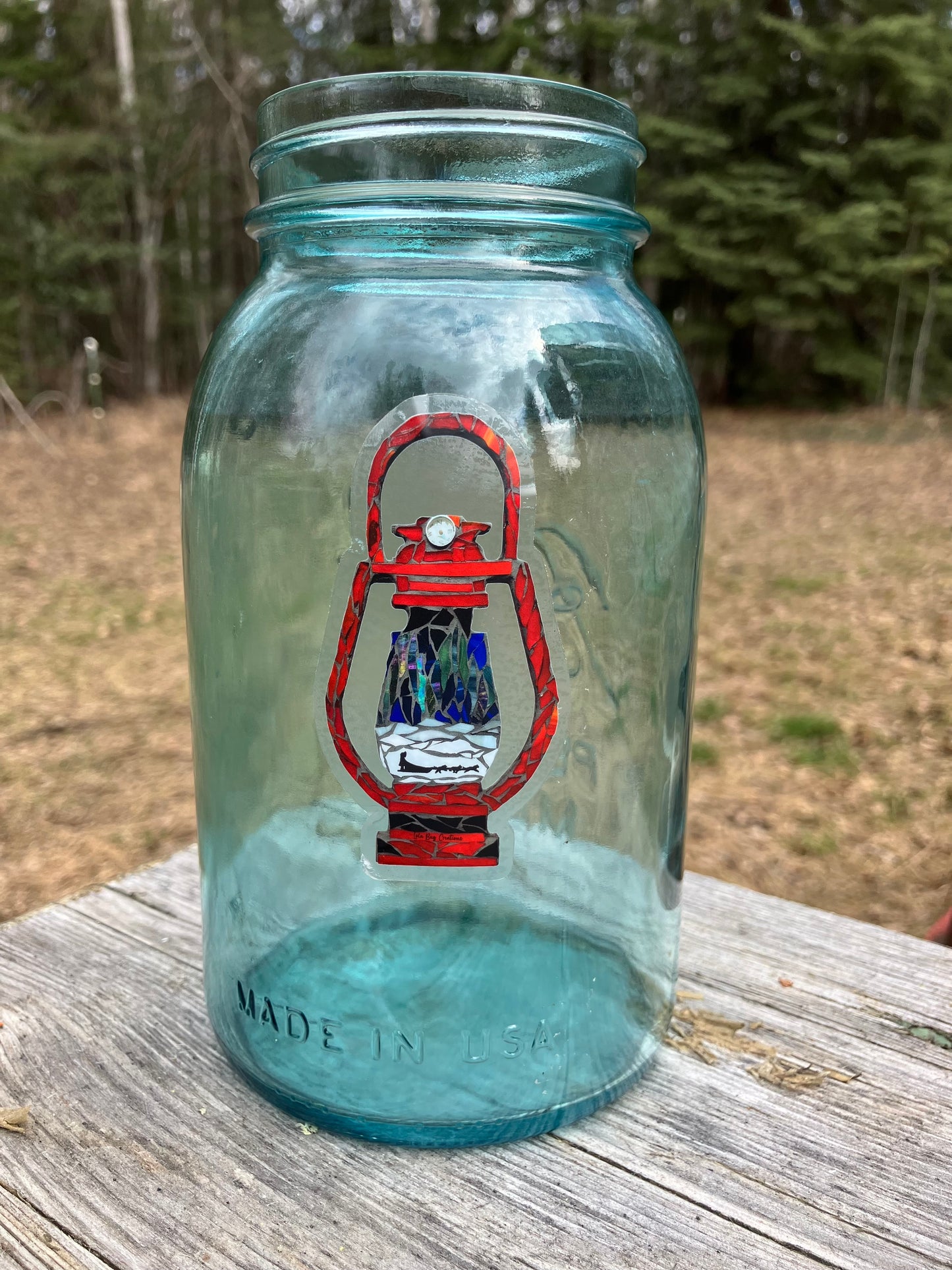 Red Lantern Mushing Sticker Clear