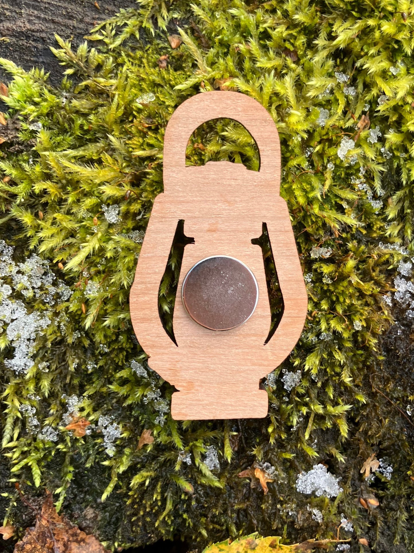 Red Lantern Wood Magnet