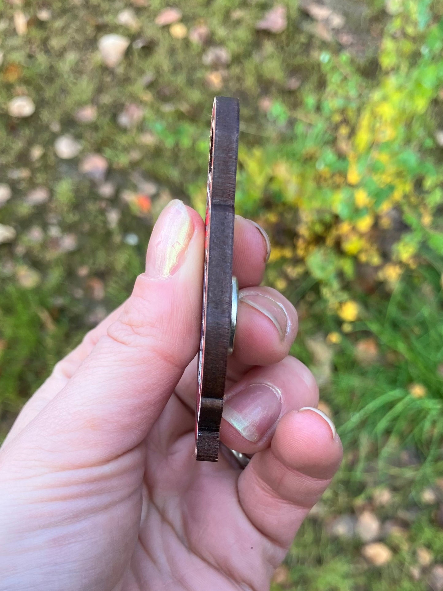 Northern Lights Moose Wood Ornament