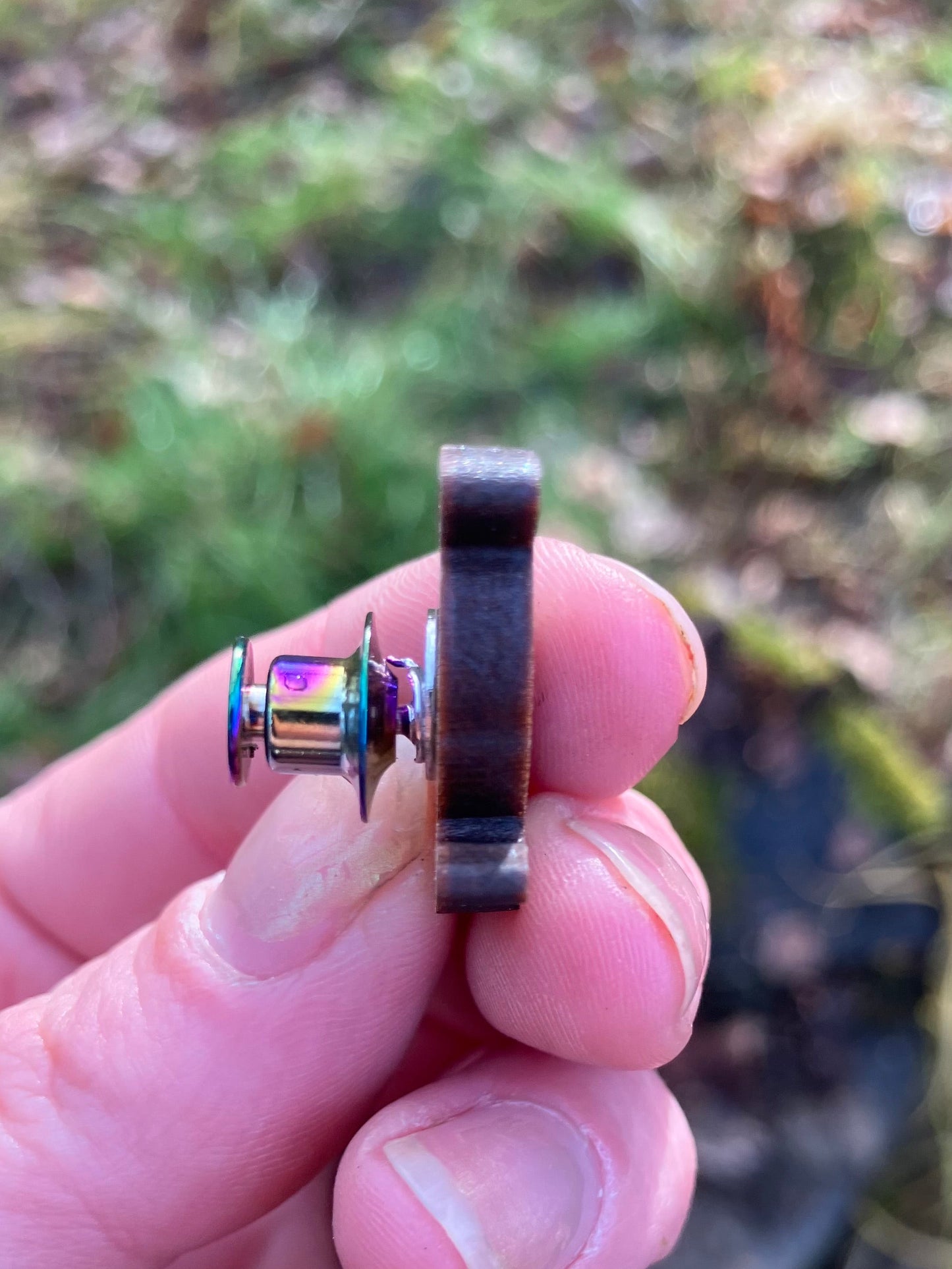 Mushroom House Wood Pin