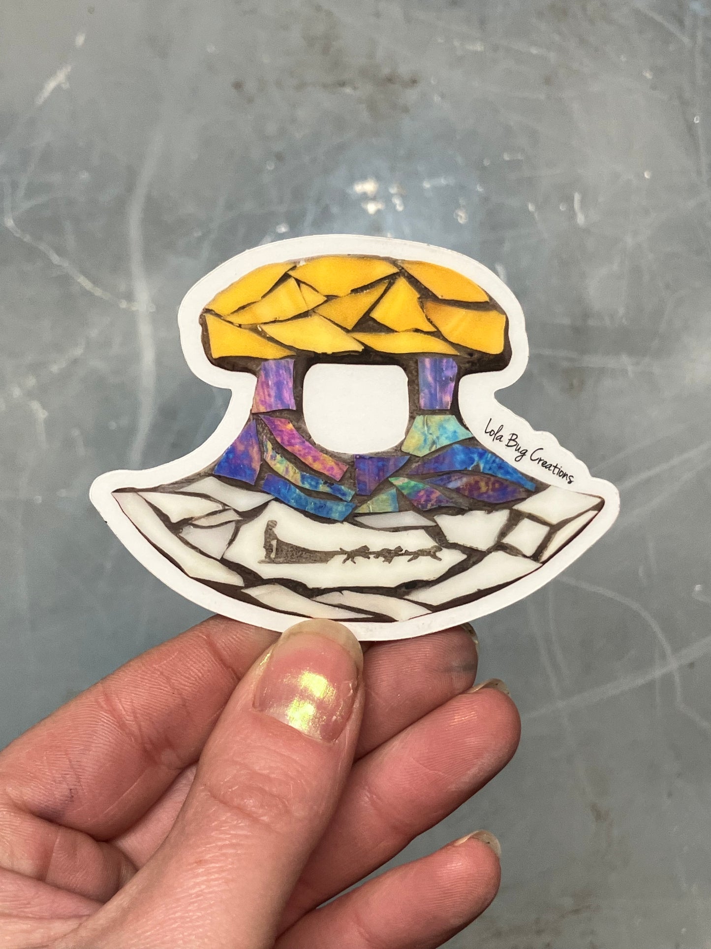 Dog Sled Ulu Clear Vinyl Sticker