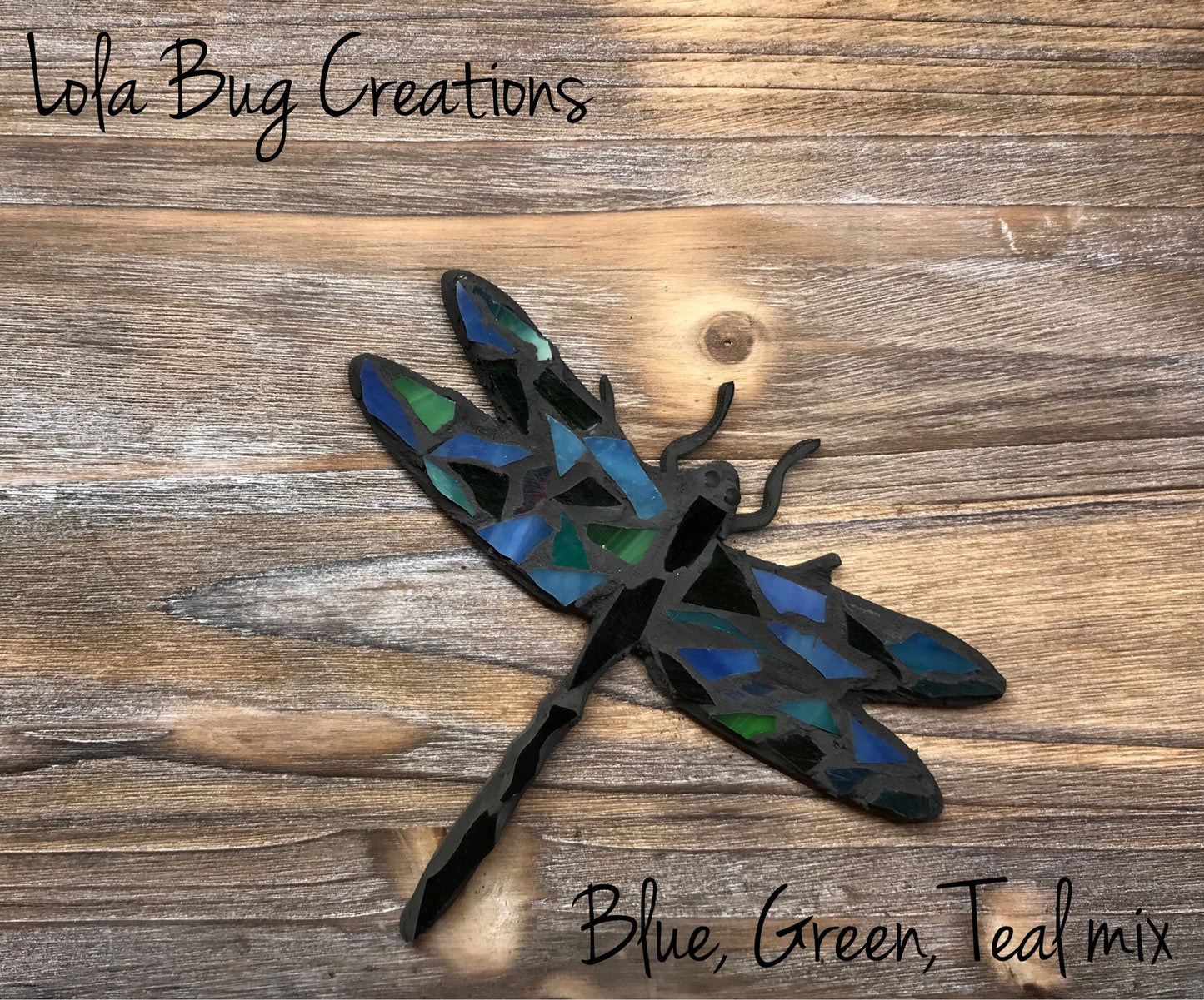 Dragonfly magnet glass mosaic