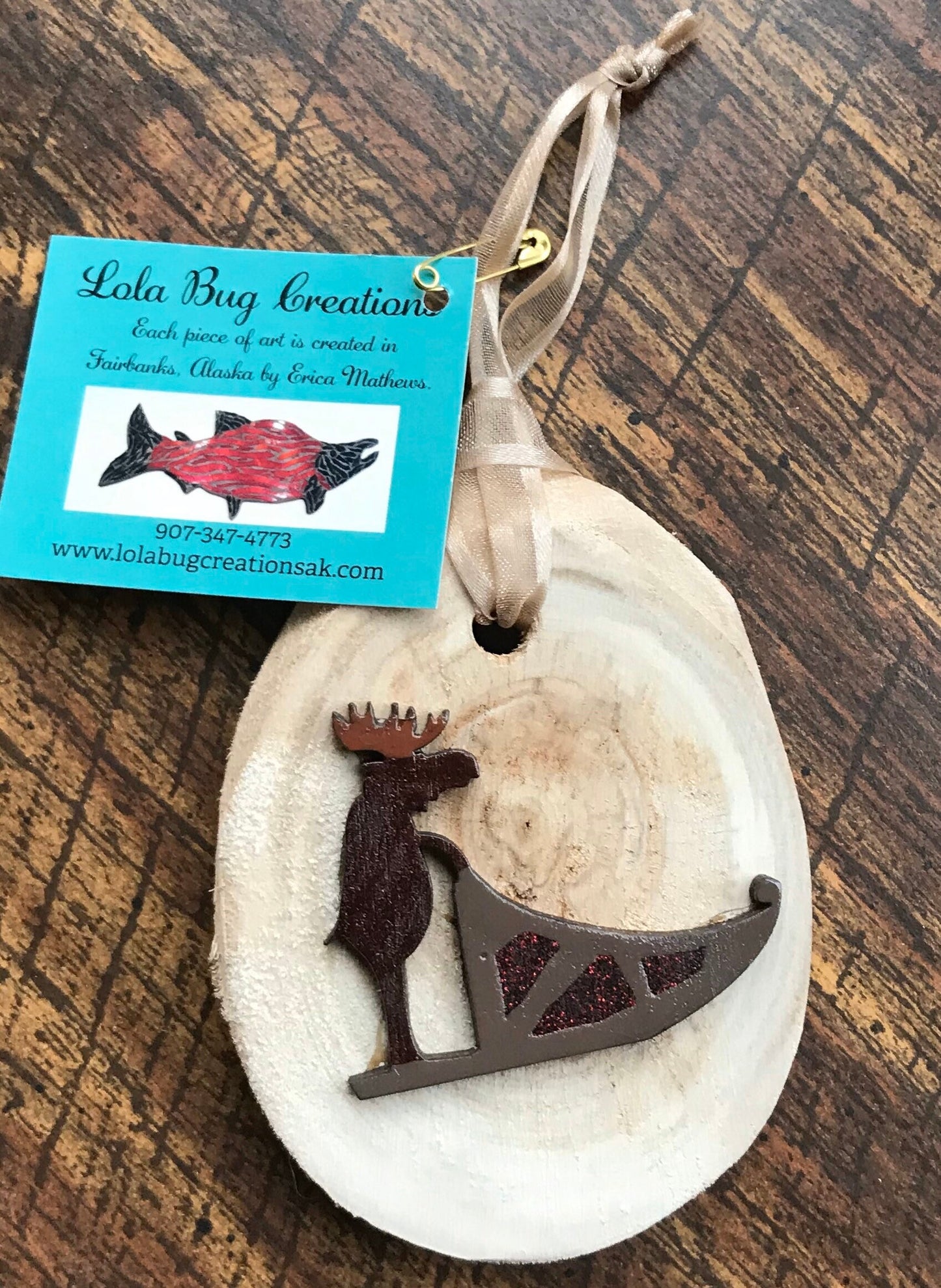 Alaskan Hand Painted Birch Ornaments || Birch Ornaments
