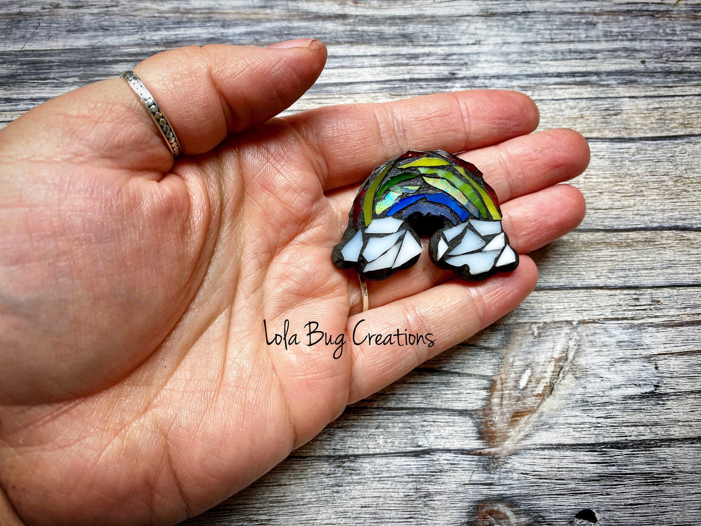 Mini Rainbow -Glass Mosaic Magnet