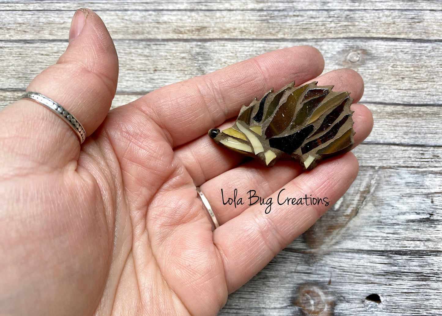 Mini Hedgehog -Glass Mosaic Magnet