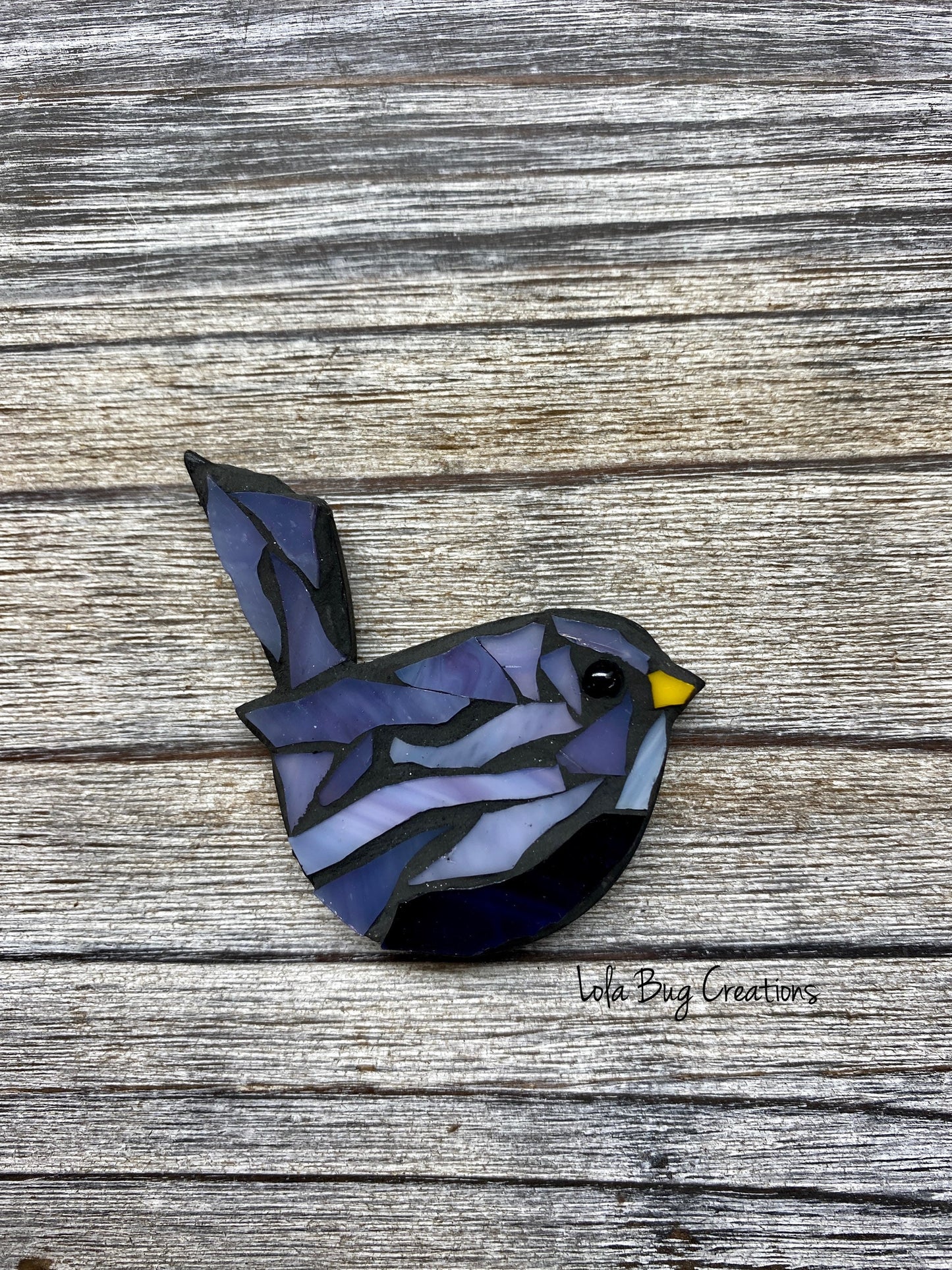 Mini Bird -Glass Mosaic Magnet