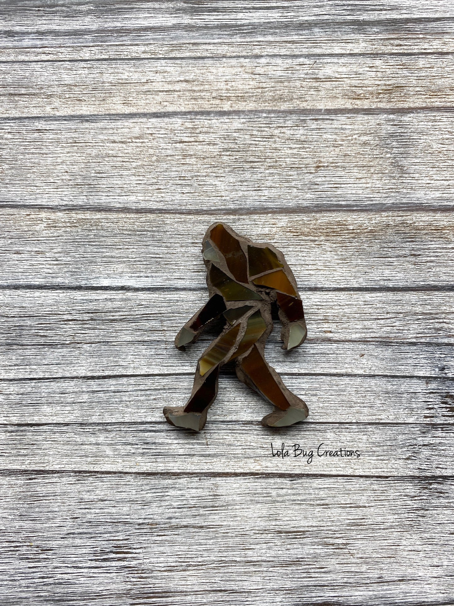 Mini Sasquatch Big Foot -Glass Mosaic Magnet