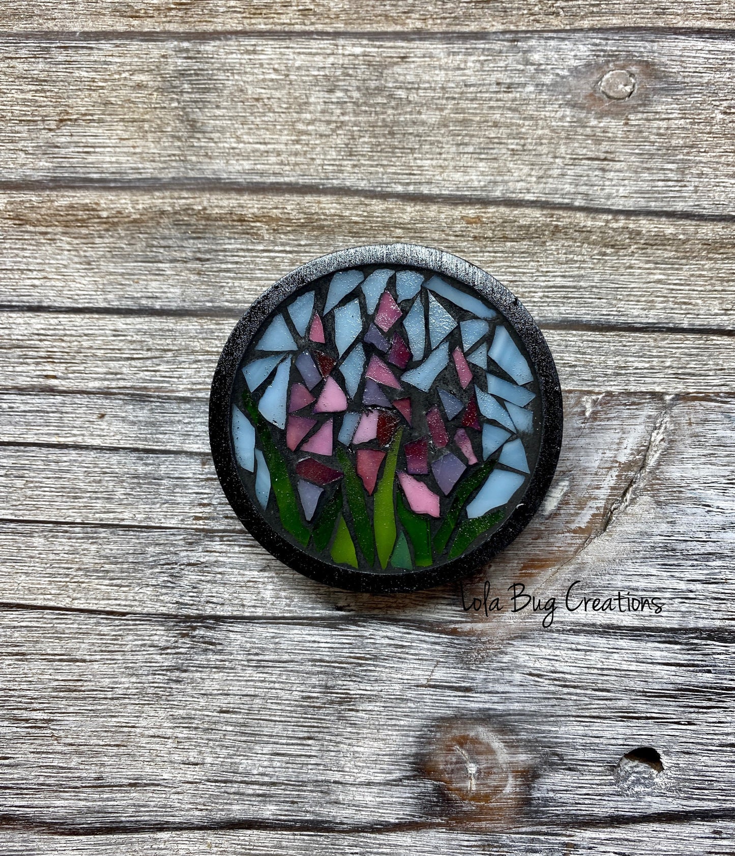Mini Fireweed Mosaic Glass Magnet