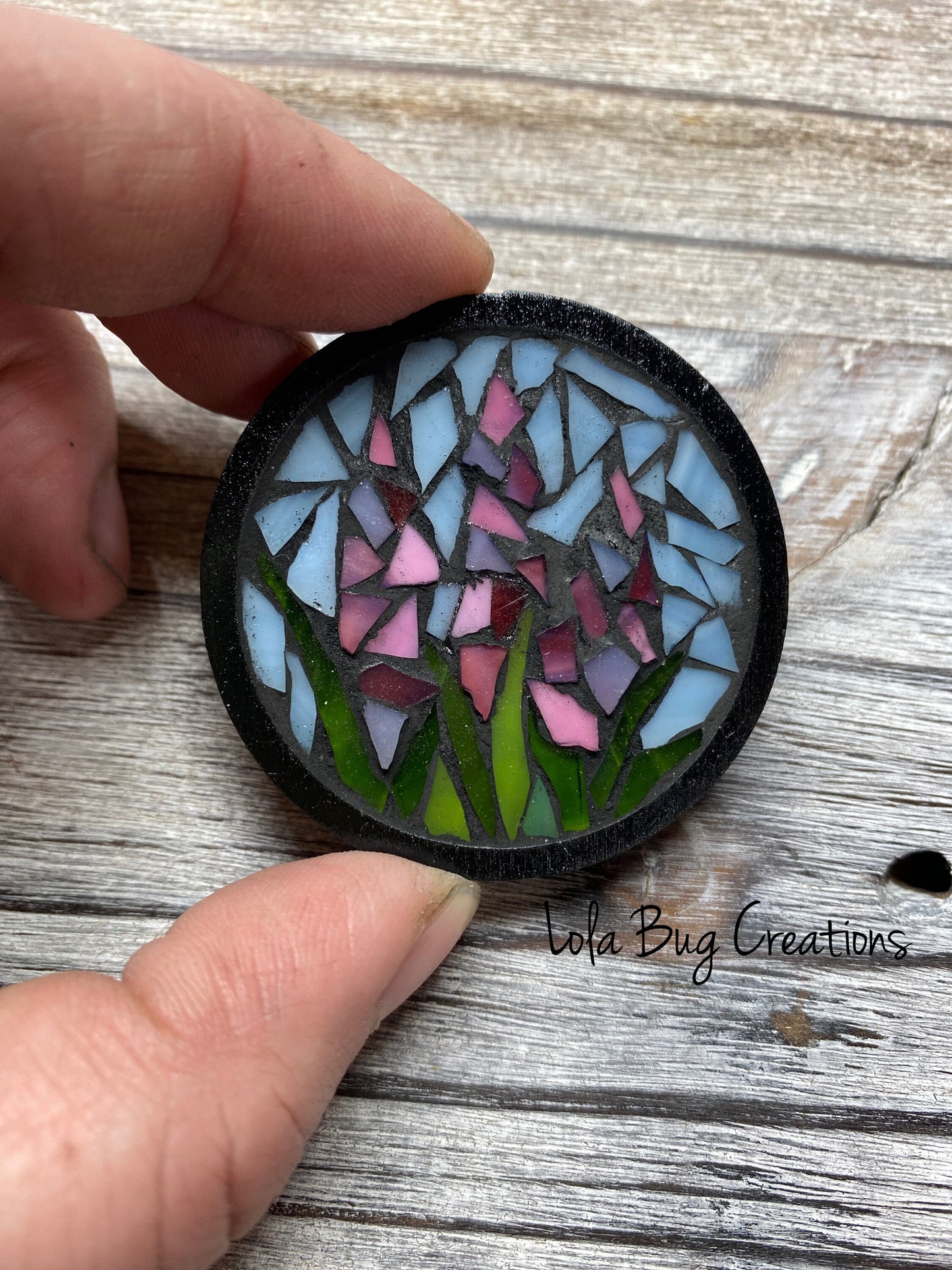 Mini Fireweed Mosaic Glass Magnet