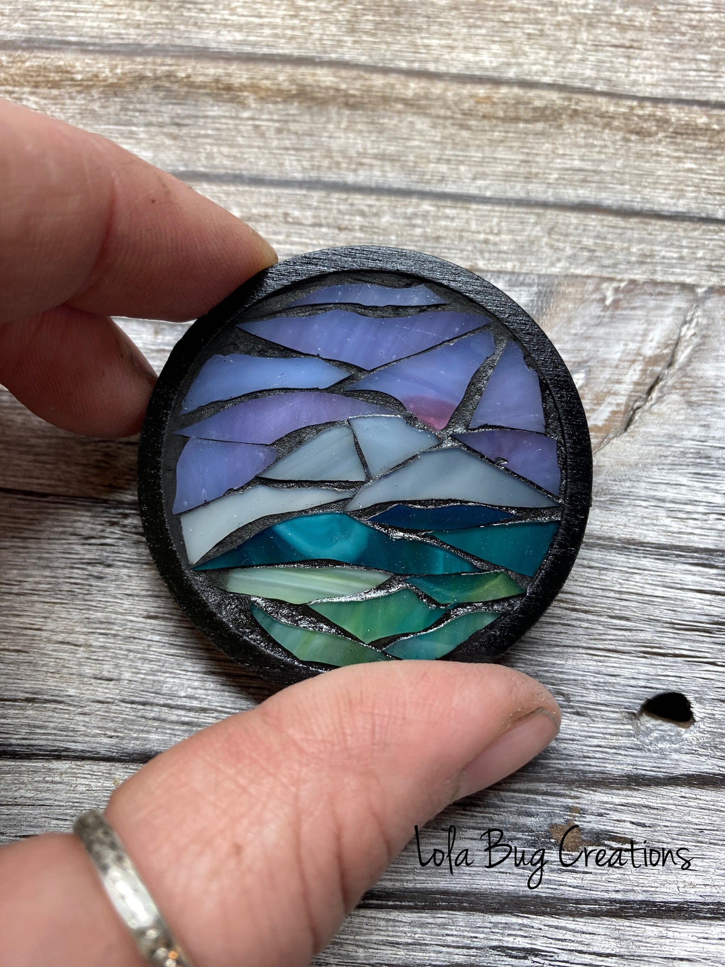 Mini Nature Scene Mosaic Glass Magnet