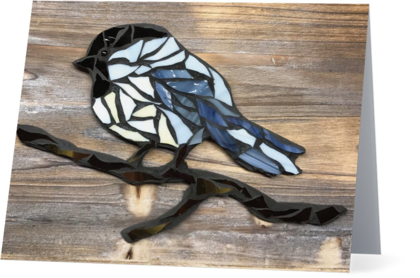 Chickadee Mosaic Note Card