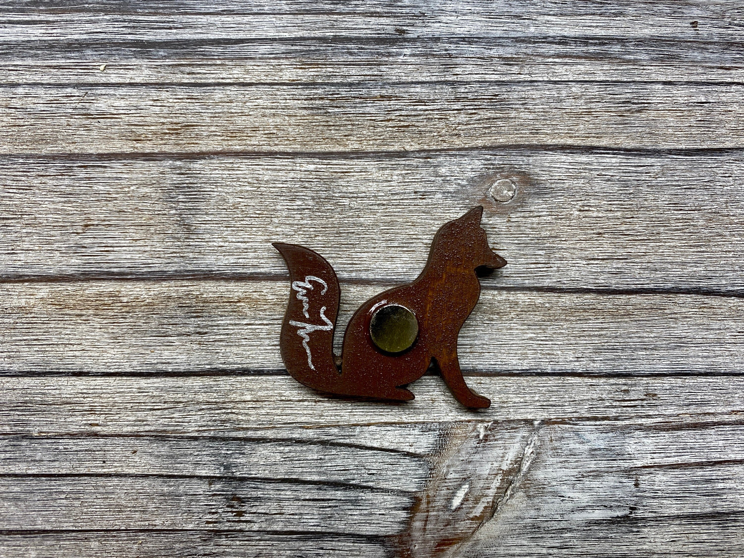 Mini Red Fox -Glass Mosaic Magnet
