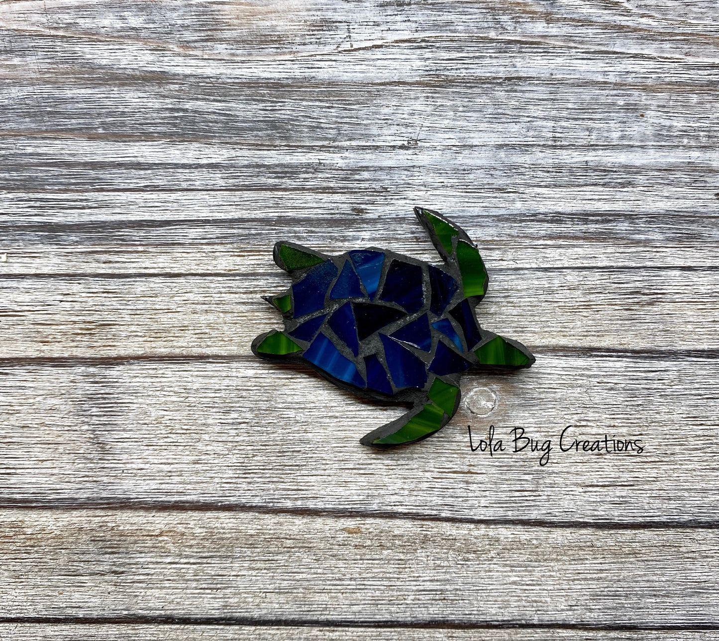 Mini Sea Turtle -Glass Mosaic Magnet