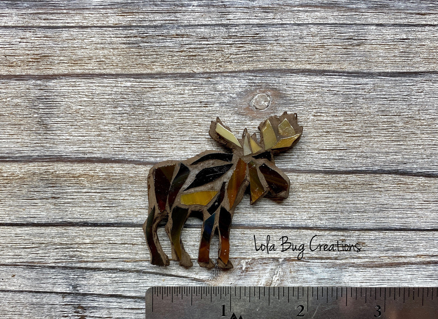 Mini Moose -Glass Mosaic Magnet