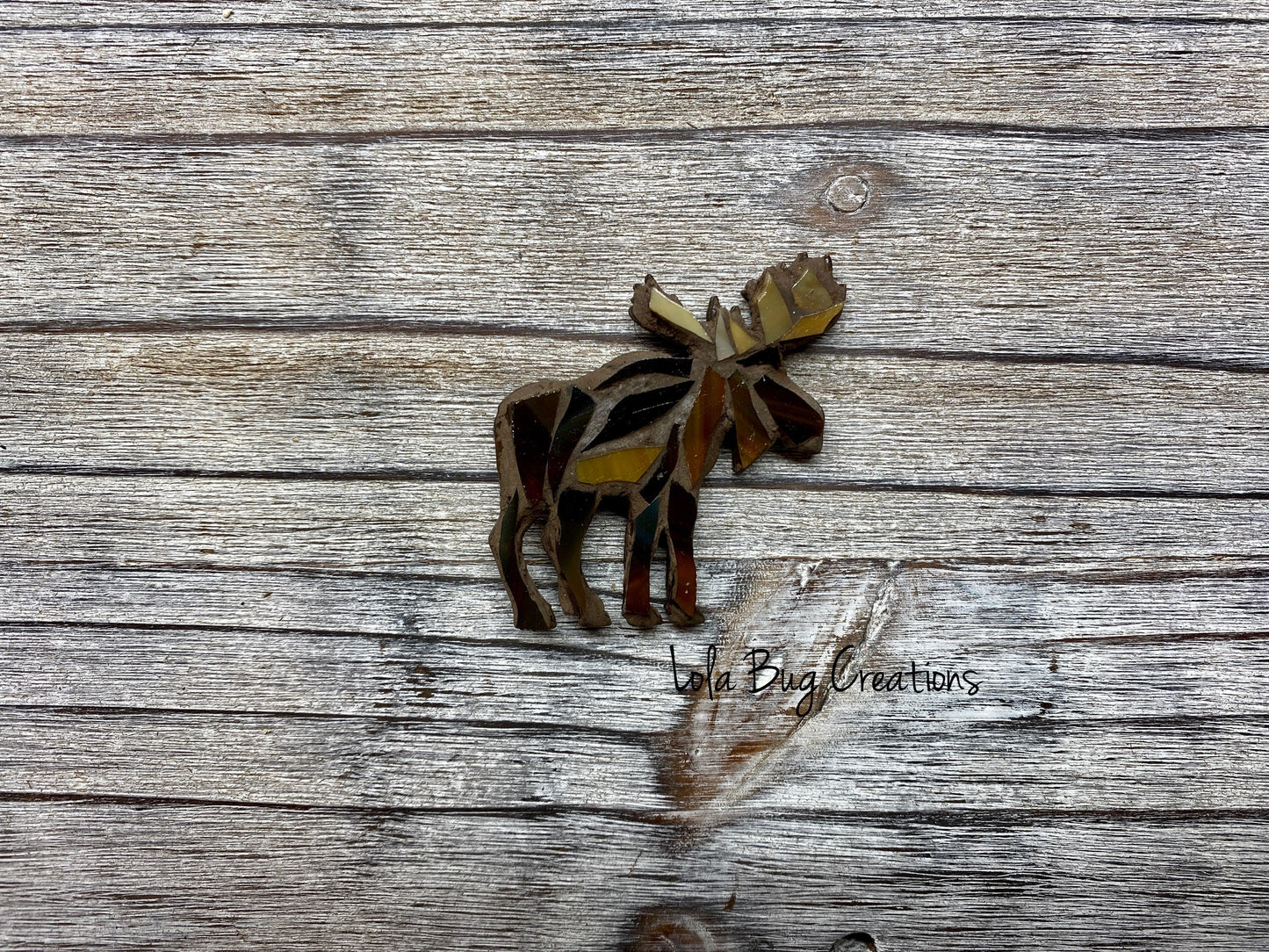 Mini Moose -Glass Mosaic Magnet