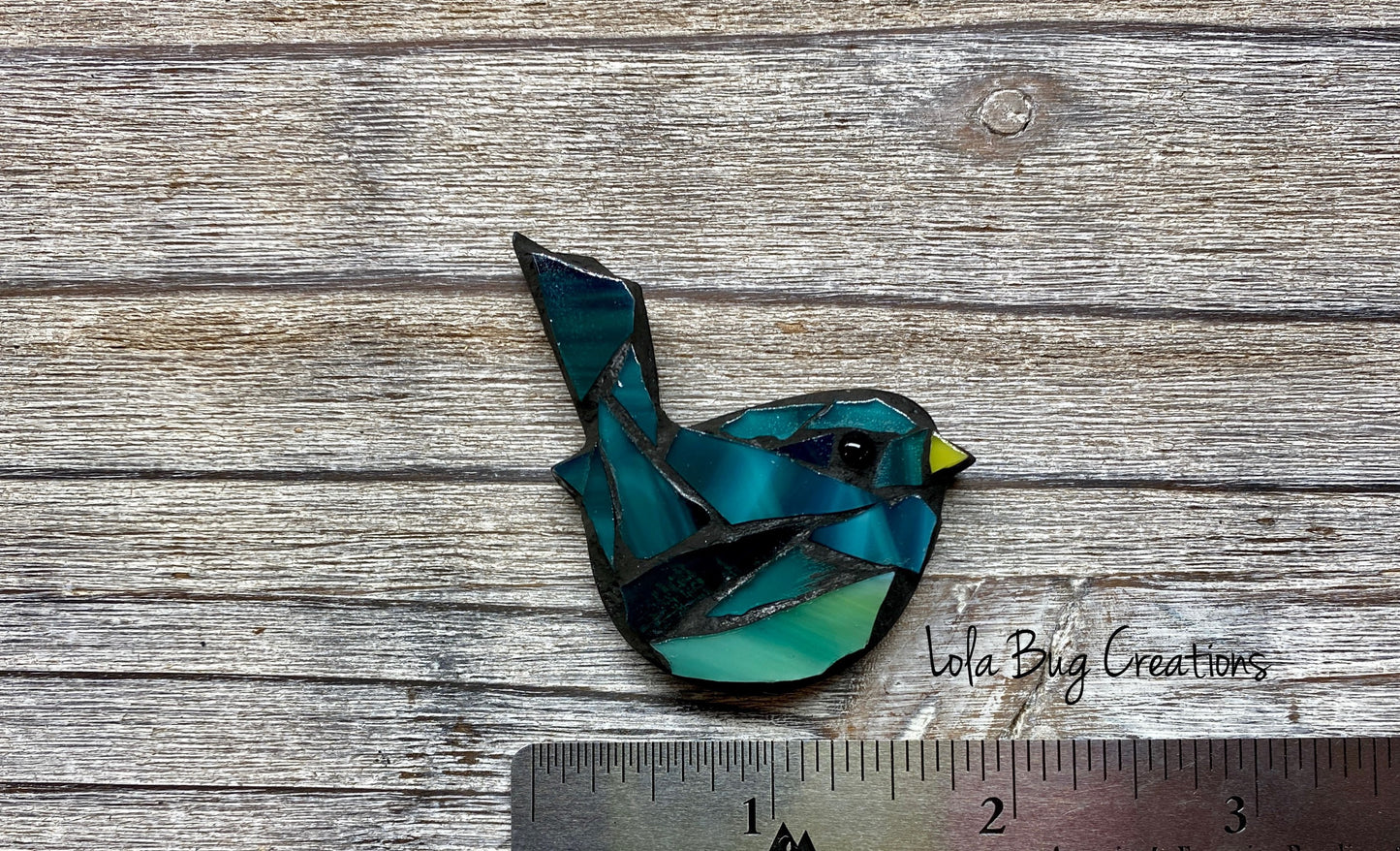 Mini Bird -Glass Mosaic Magnet