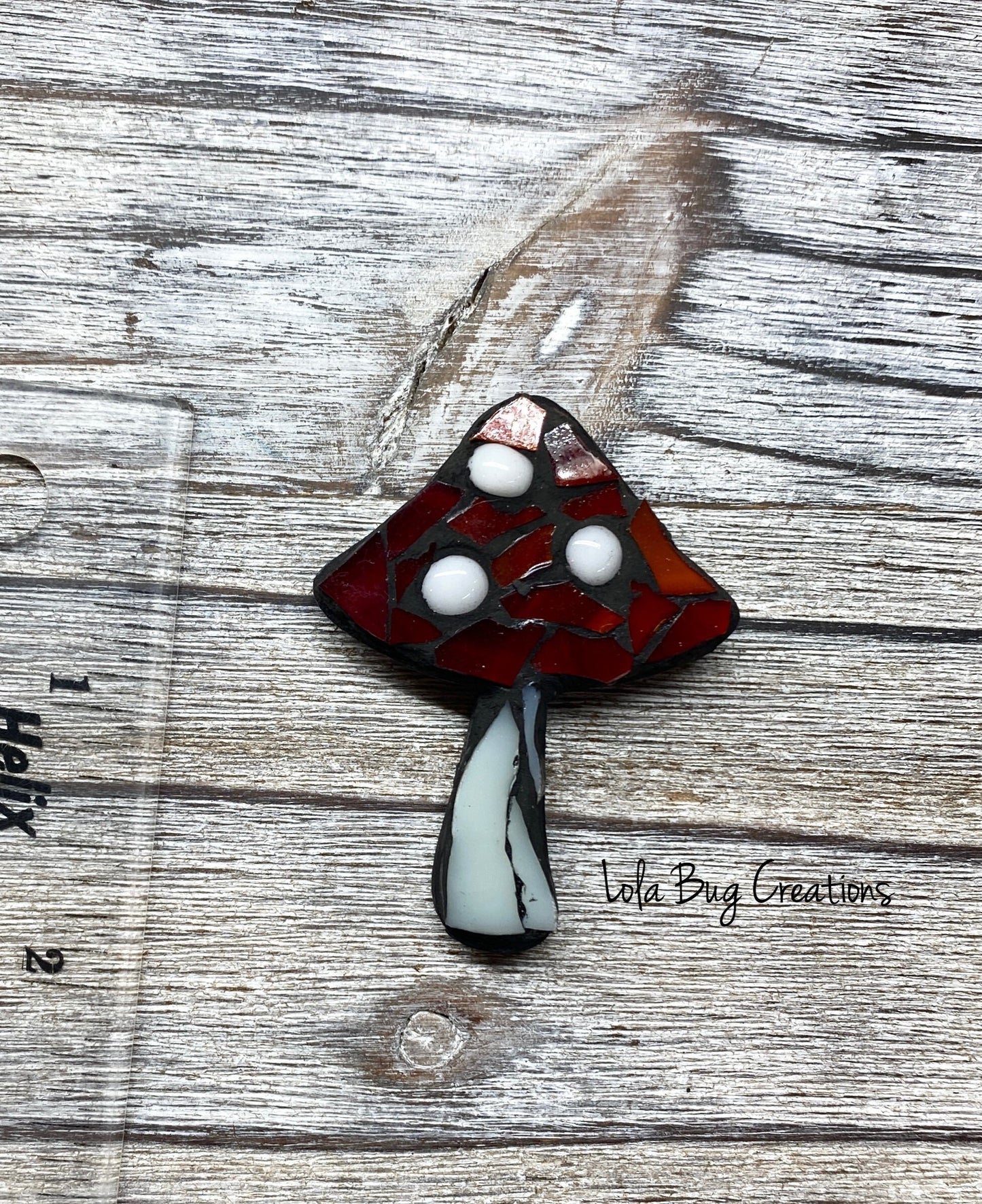 Mini Mushroom - Glass Mosaic Magnet