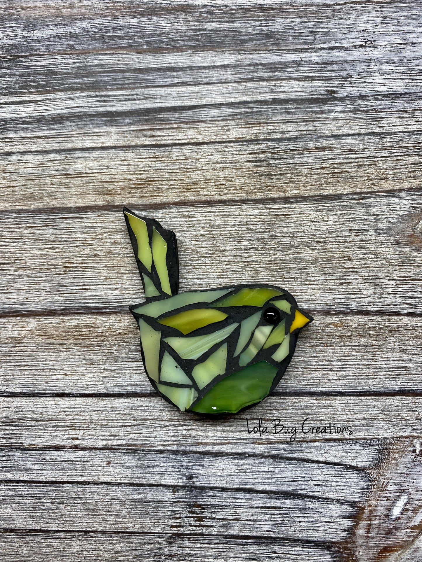 Mini Bird -Glass Mosaic Magnet
