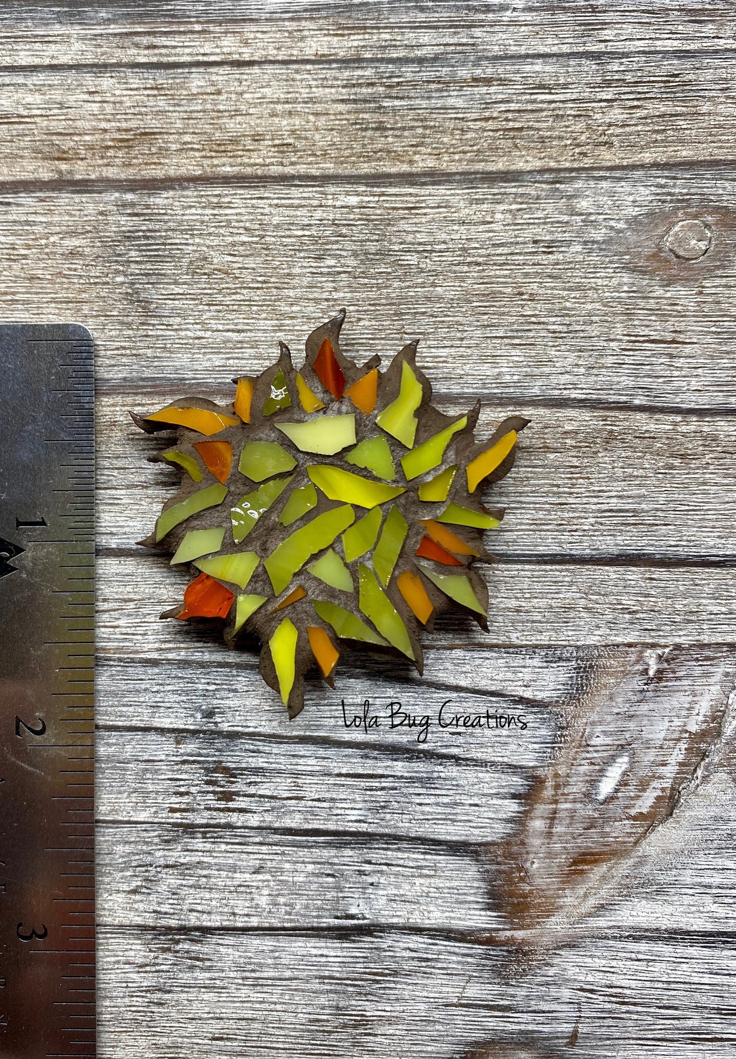 Mini Sun or Moon -Glass Mosaic Magnet
