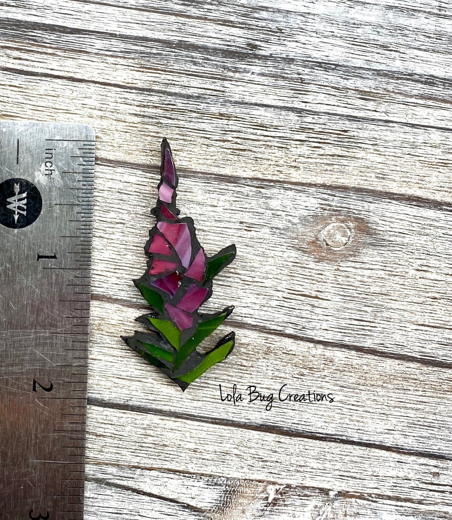 Mini Fireweed -Glass Mosaic Magnet