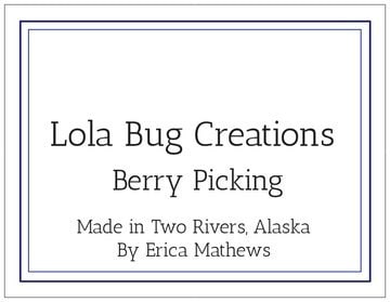 Fox Berry Picking Mosaic Note Card