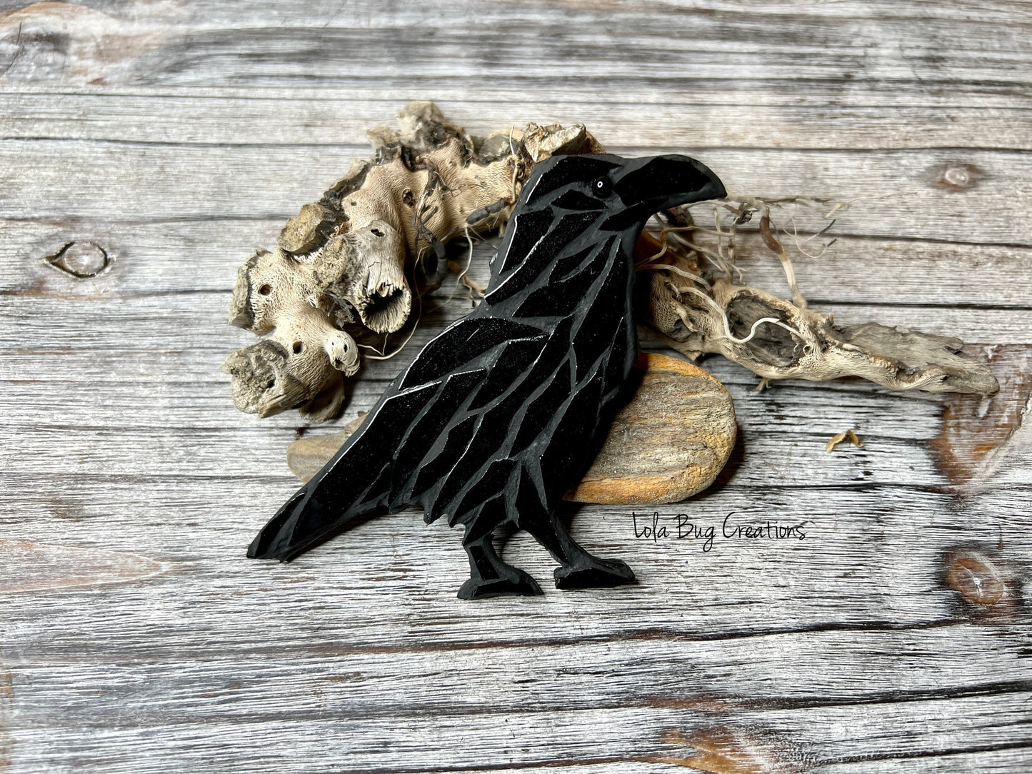 Majestic Raven Magnet and/ or Hanging || Raven Art || Glass Mosaic