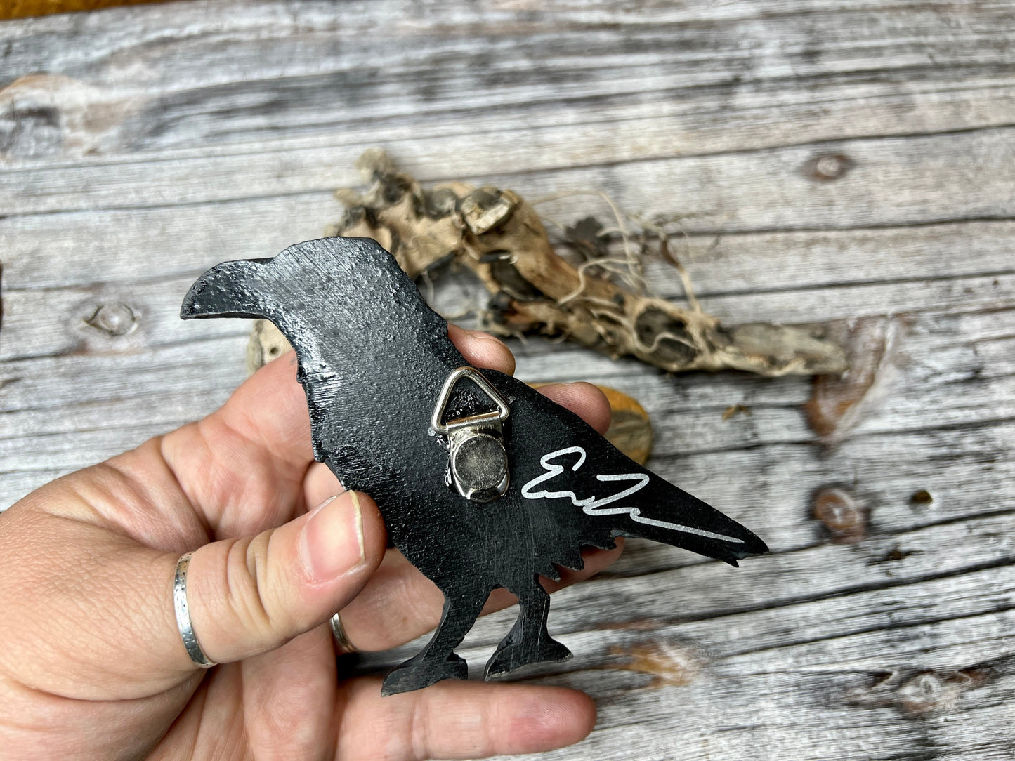Majestic Raven Magnet and/ or Hanging || Raven Art || Glass Mosaic