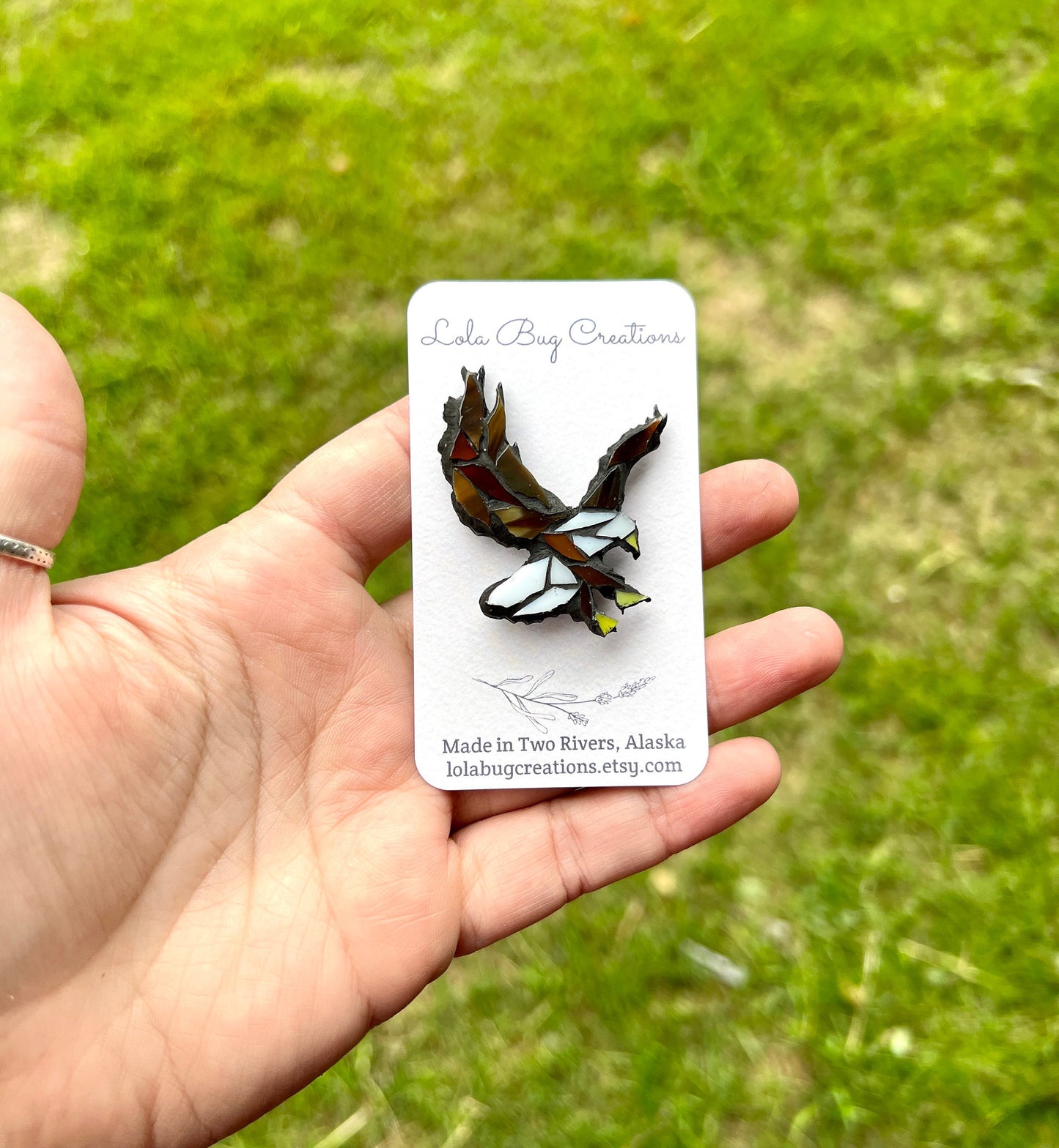 Mini Eagle -Glass Mosaic Magnet
