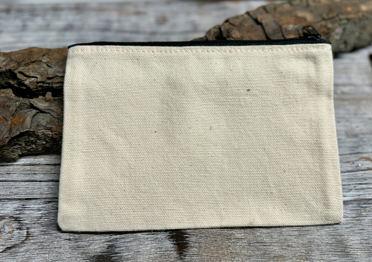 White Raven, fireweed cotton canvas zipper printed bag