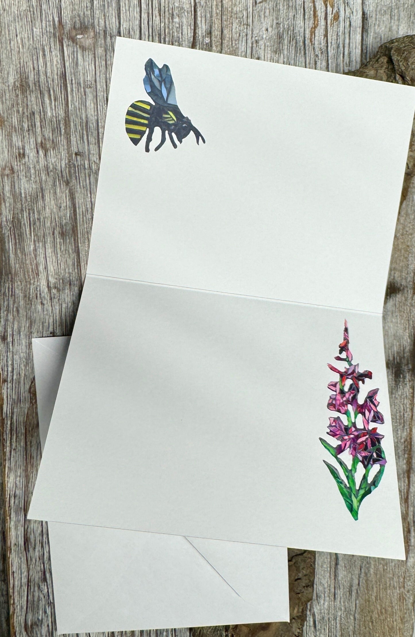White Raven Fireweed Note Card