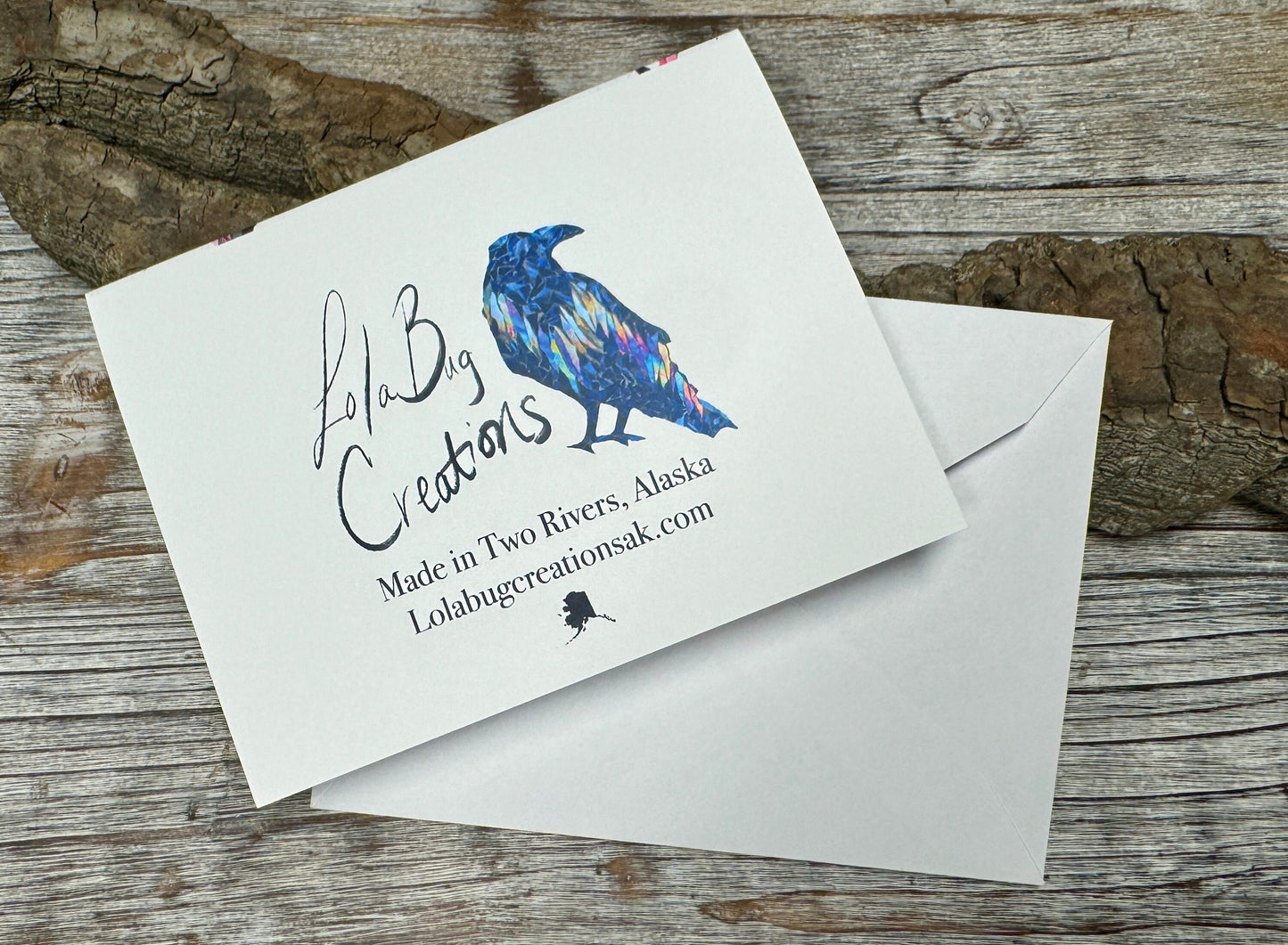 White Raven Fireweed Note Card