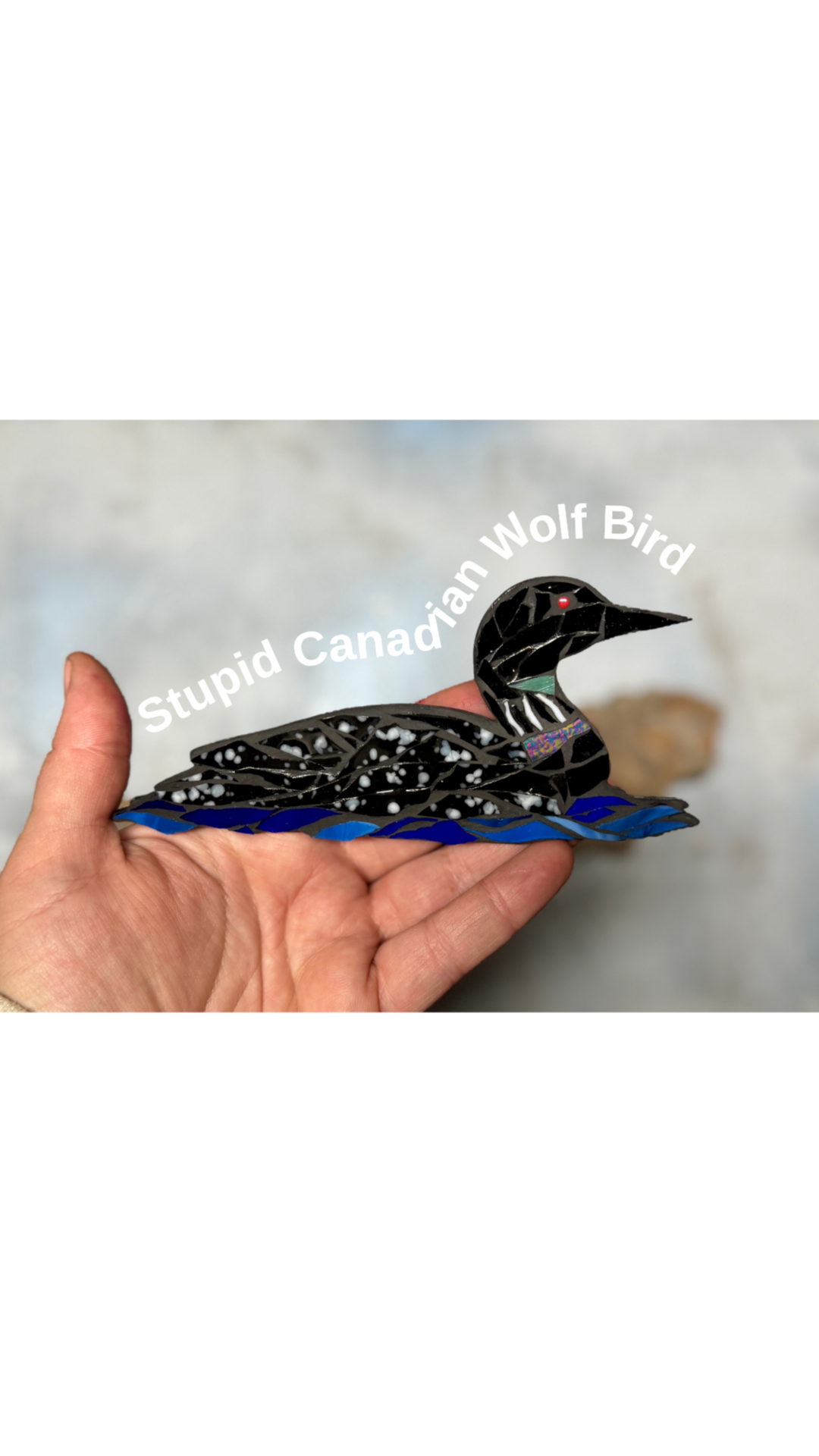 Loon Magnet and/ or Hanging glass mosaic